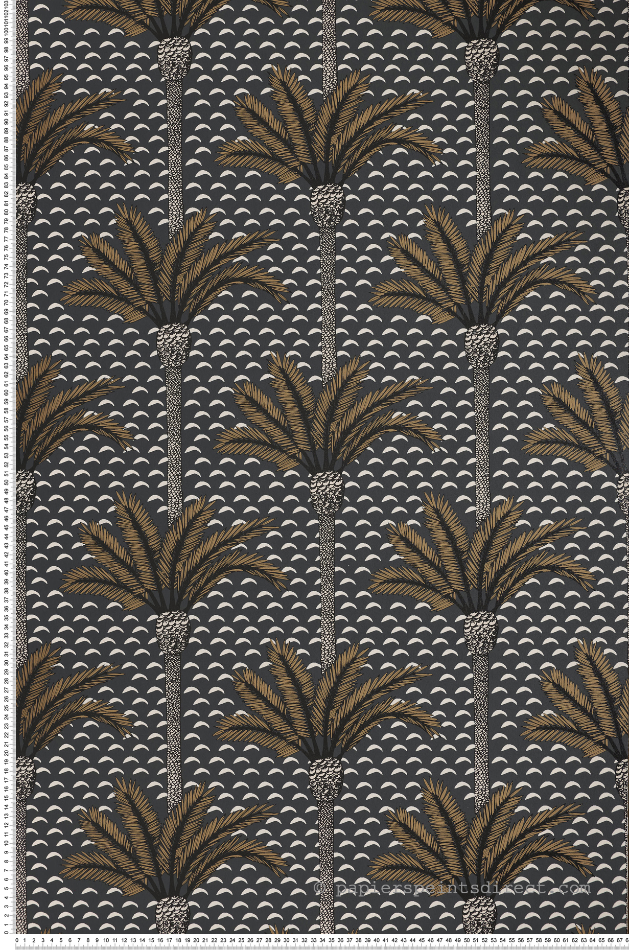 Papier peint Palmier Atlas noir - Mirage de Casamance | Réf. CAS-75240814