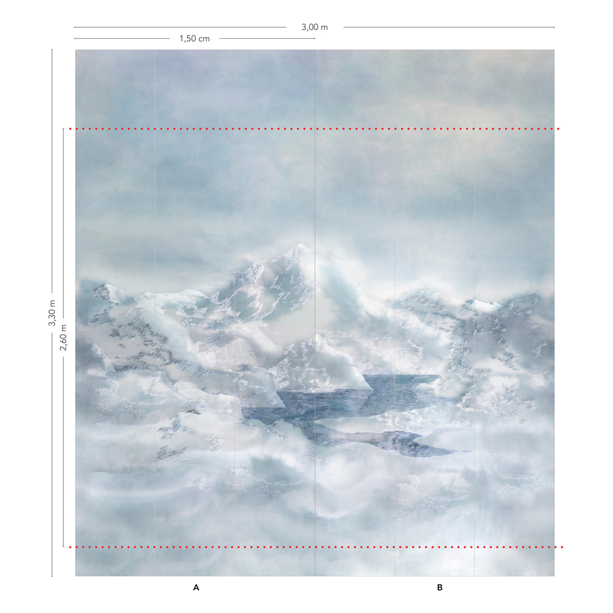 Papier peint panoramique Montagne Reflets d'Ossau Original A+B - 1/2/3/4/5/6 AMBr - Isidore Leroy