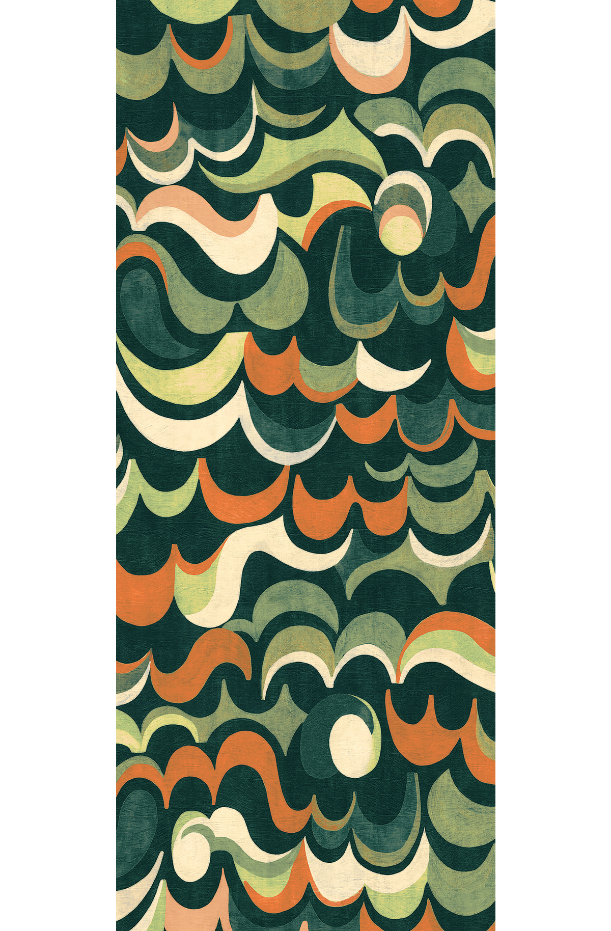 Papier peint panoramique Rétro Abstrait Cheviot vert - C H260 - Rhapsody de Masureel | Réf. MAS-DGRHA1043-260