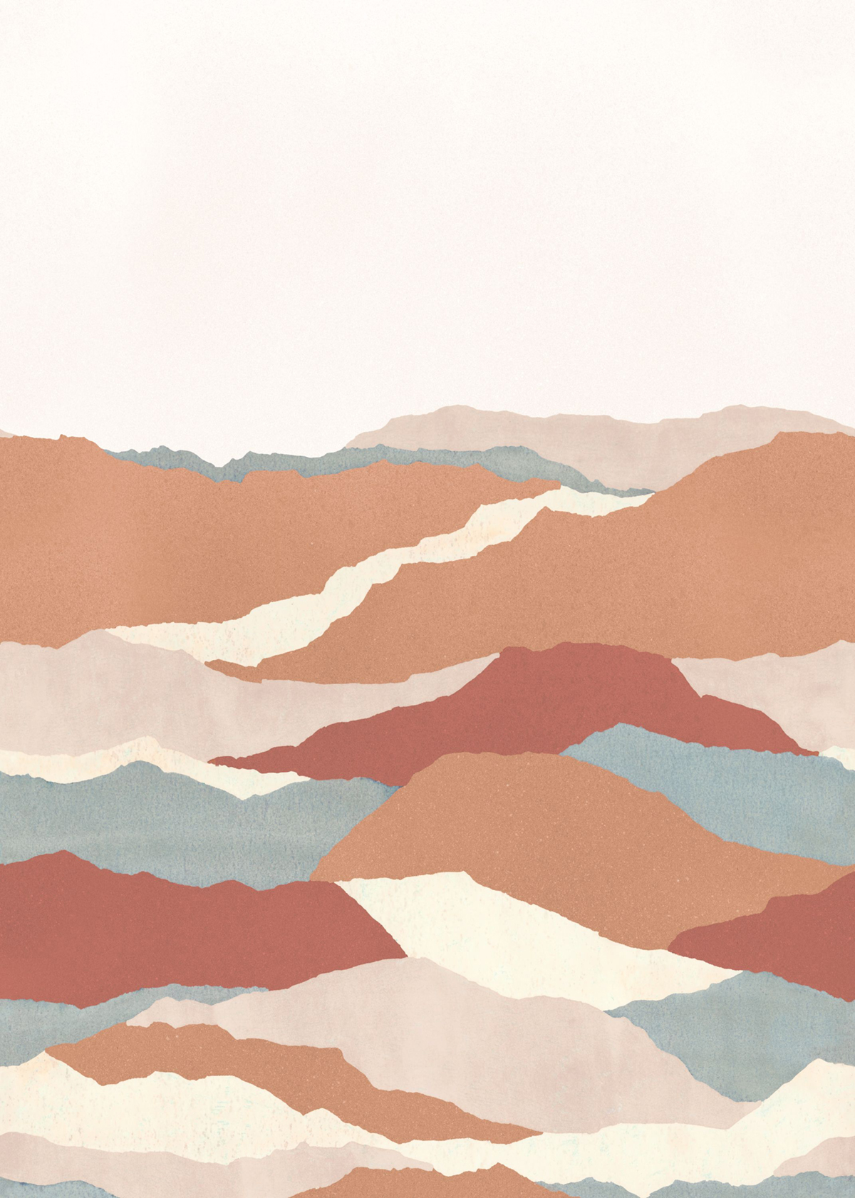 Papier peint panoramique Montagne Vinicunca M terracotta 200x280 - Wonderwalls de Casadéco | Réf. WDWS88932703