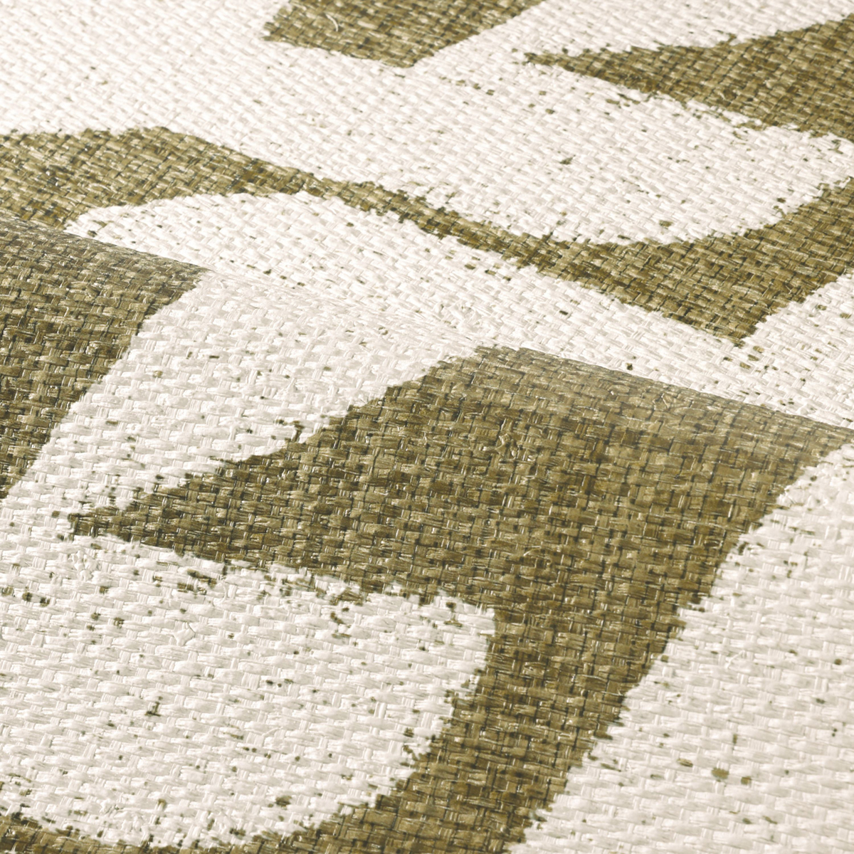 Papier peint Cannage Raphia Cana kaki - Modernismo de Casamance AMBV | Réf. CAS-76830712