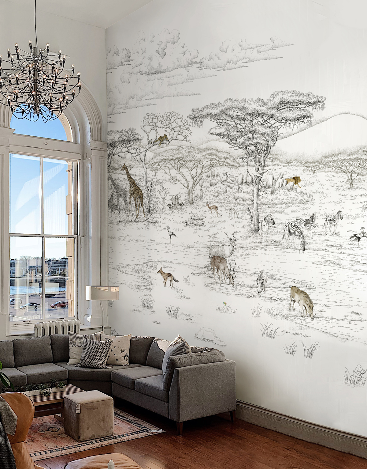 Papier peint panoramique Animaux Vallée du Rift Naturel A+B+C - 1/2/3/4/5/6/7/8/9 - Isidore Leroy