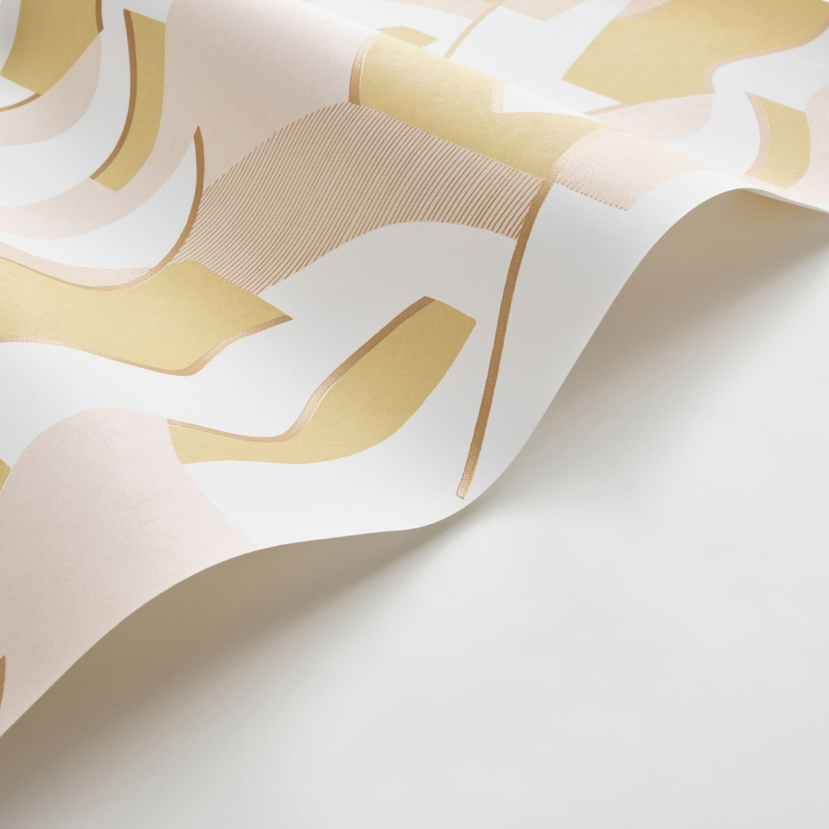 Papier peint Vagues Concept nude doré - Milano Sixties de Casadéco AMB2| Réf. MISI89334202