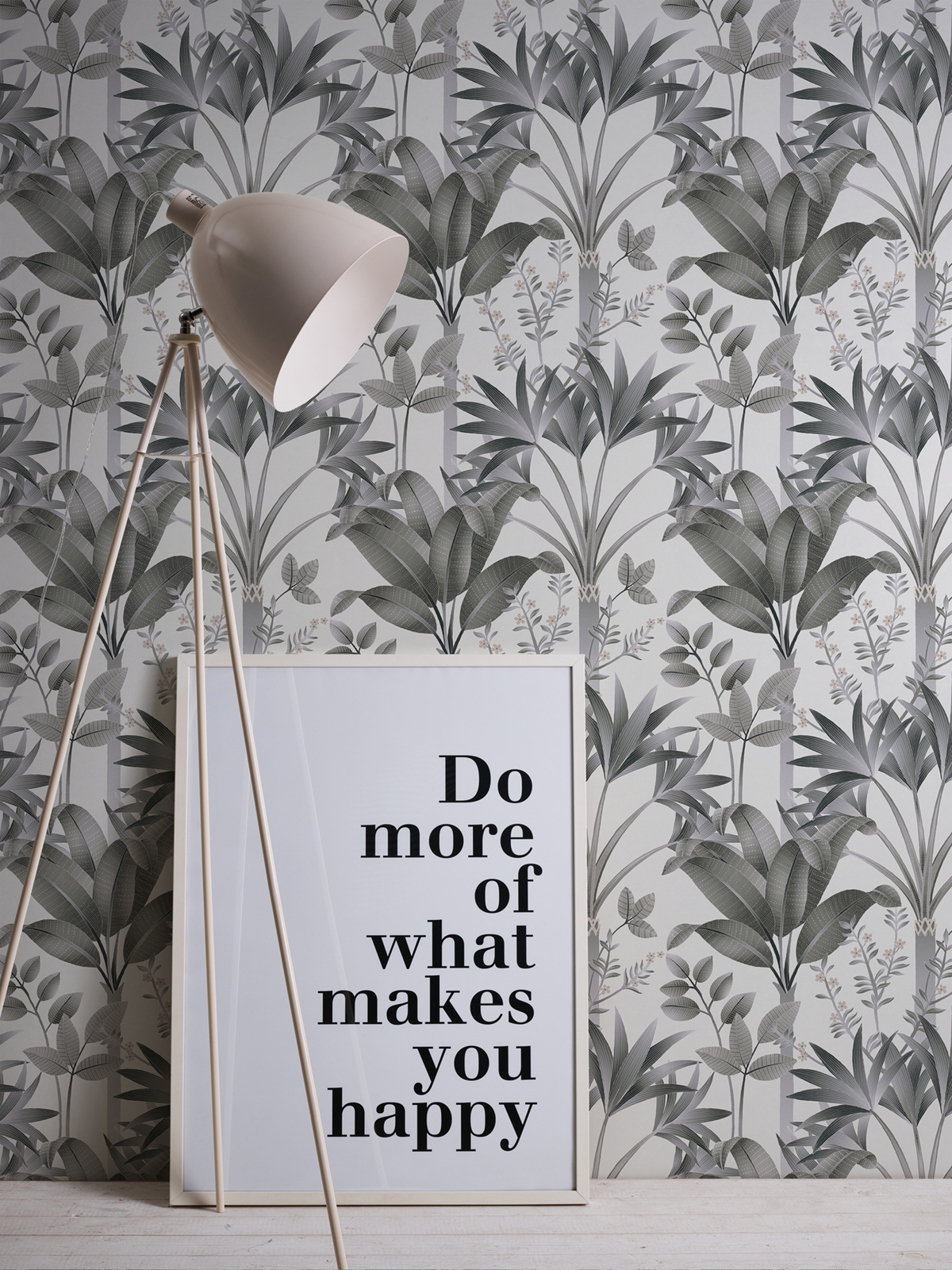 Papier peint Jungle Tropicale gris blanc - Arcade d'Architects Paper AMB2 | Réf. 39172-5