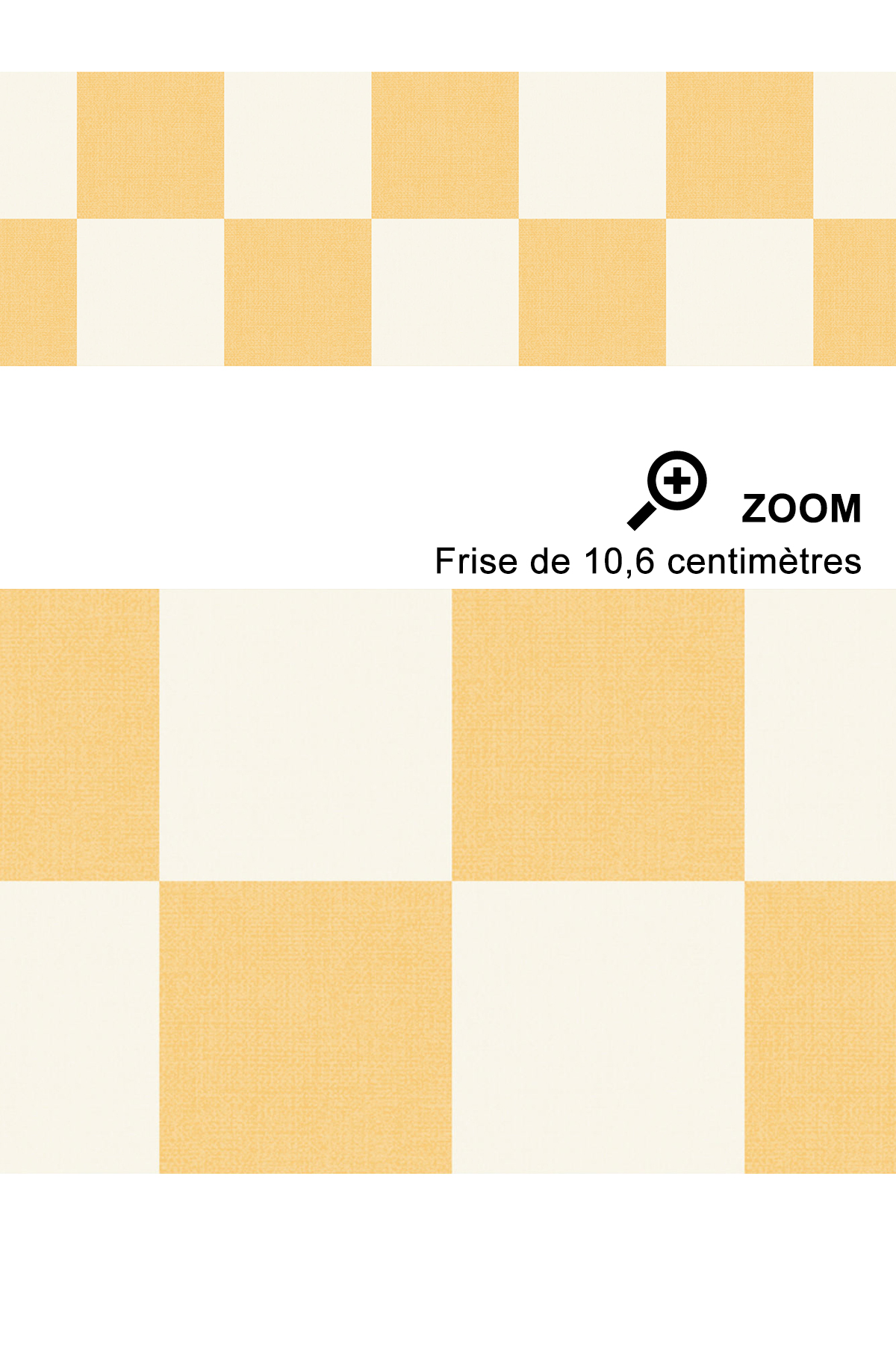 Frise Damier Checks Border jaune pâle - Line Up de Casélio | Réf. LNP106792009
