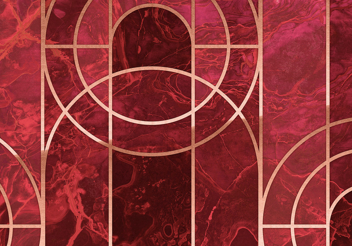 Papier peint panoramique Art Déco Pompeux - Papier Peint Komar INK