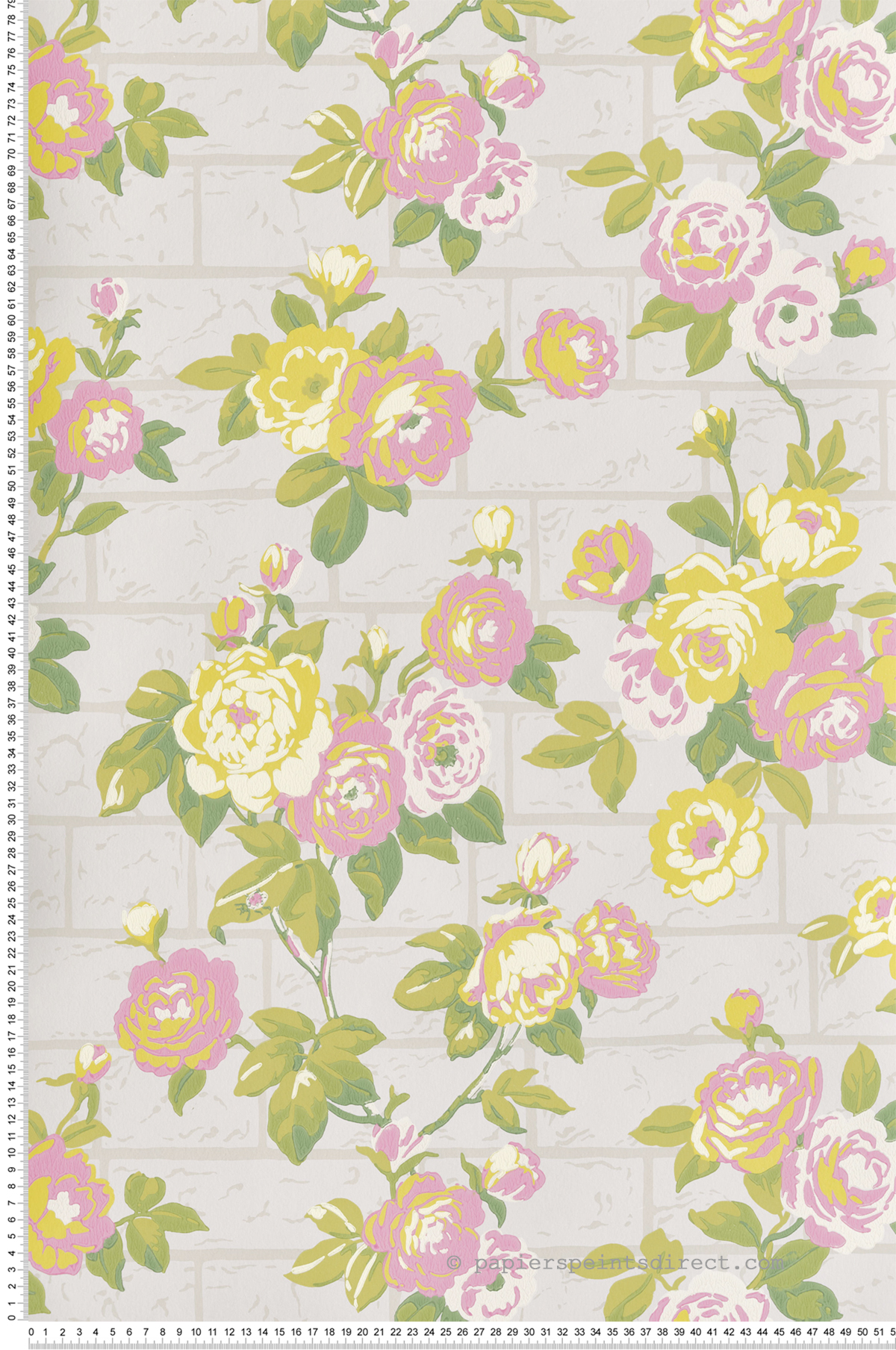 Papier peint Rose Garden Portland Stone - In The Garden de Little Greene | Réf. 0234RGPORTL