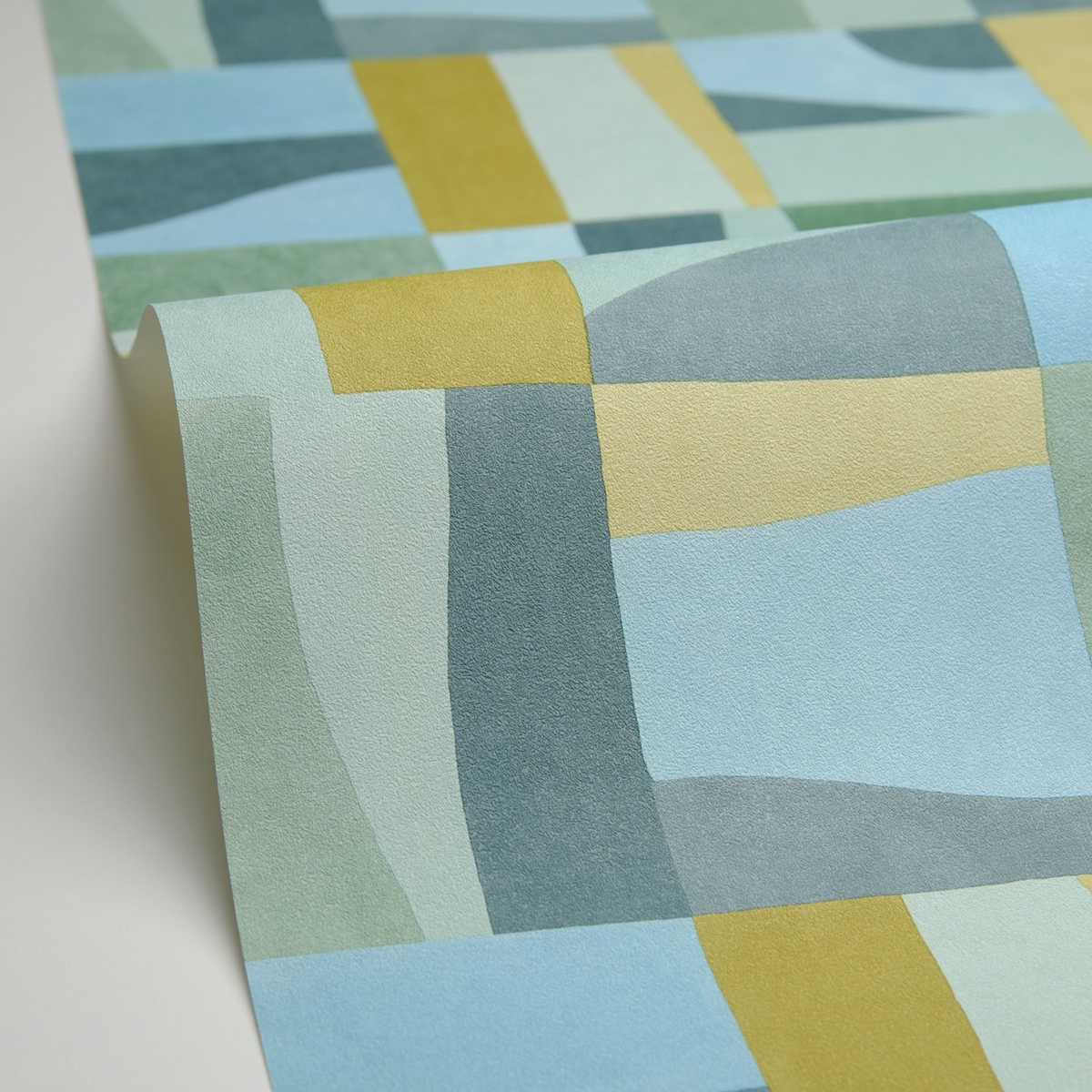 Papier peint Géométrique Aix bleu vert - Azur de Casélio AMBV | Réf. AZU105466736