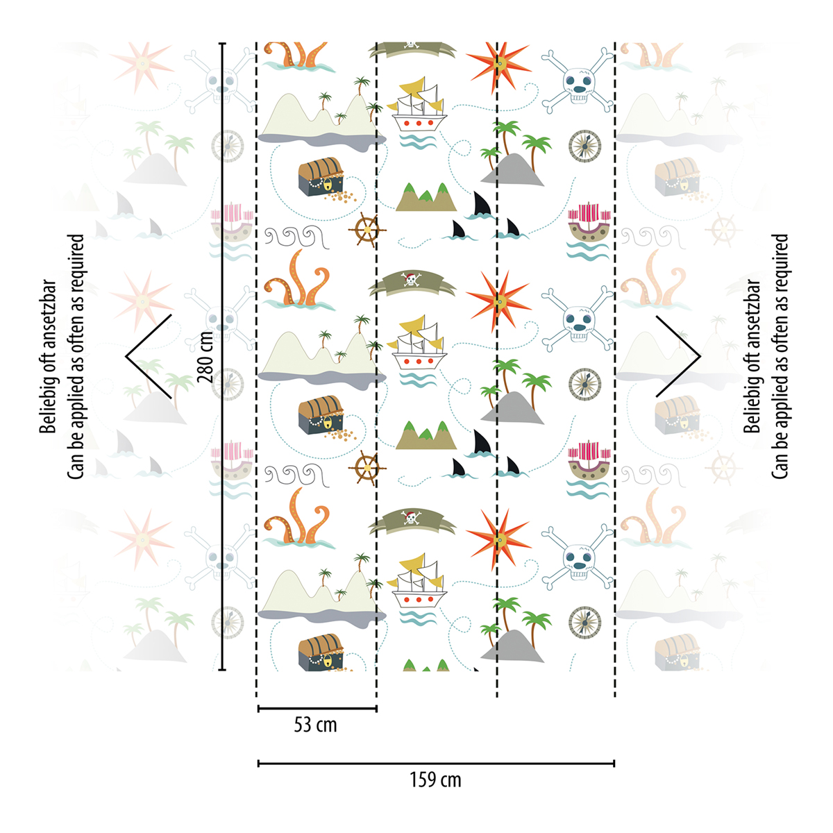 Papier peint panoramique Piraterie Trésor - The Wall 2 d'A.S. Création | Réf. AS-391921
