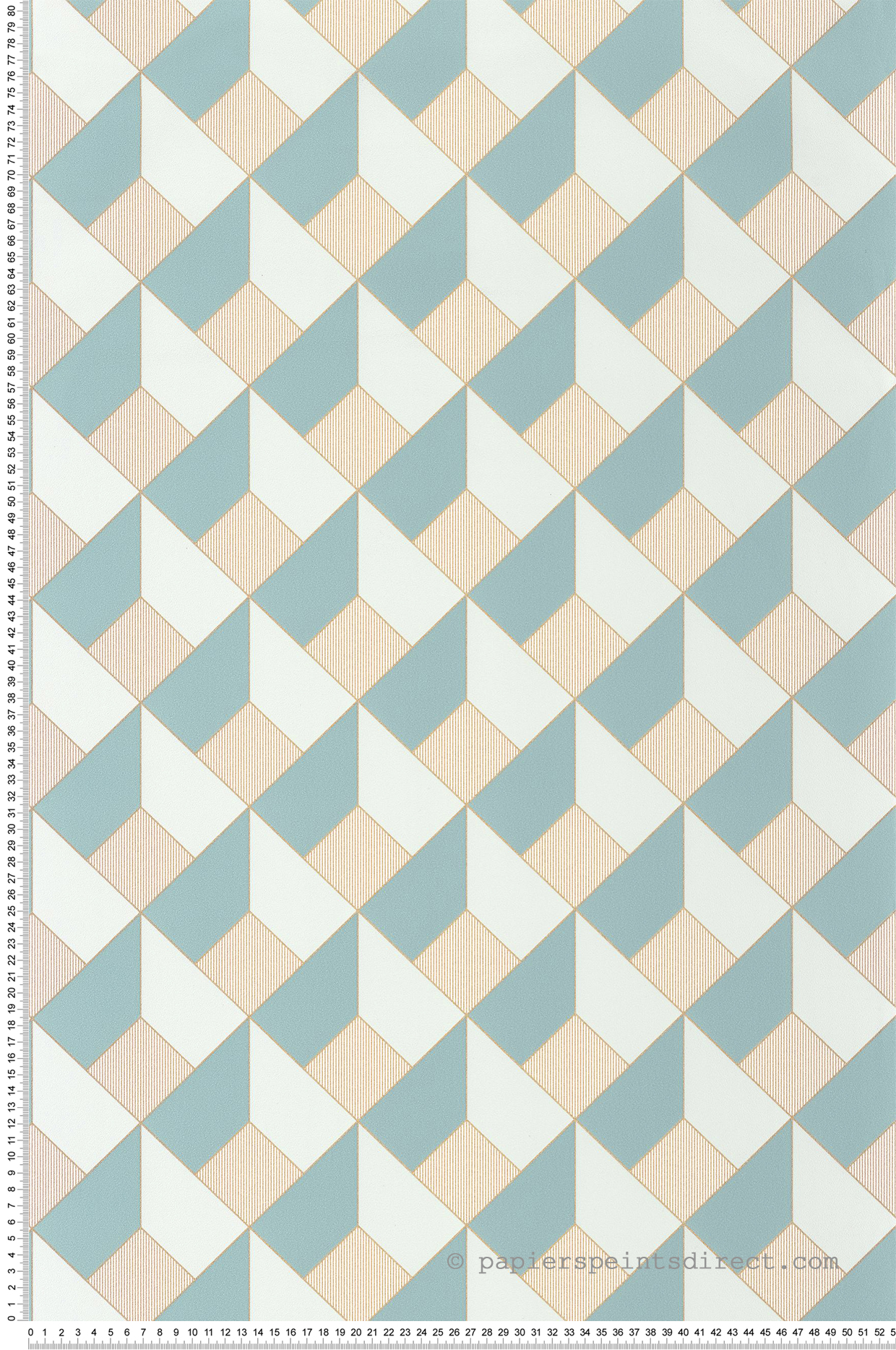 Papier peint Square bleu - Outlines de Casélio | Réf. OTLS105096661
