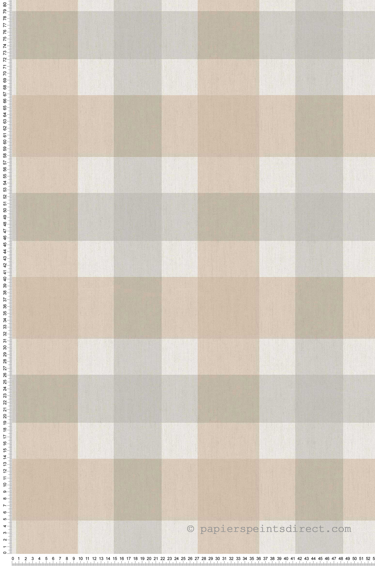 Papier peint Vichy Grand Carreau bleu beige - Stripes & Checks de Montecolino | Réf. MC-ST38423