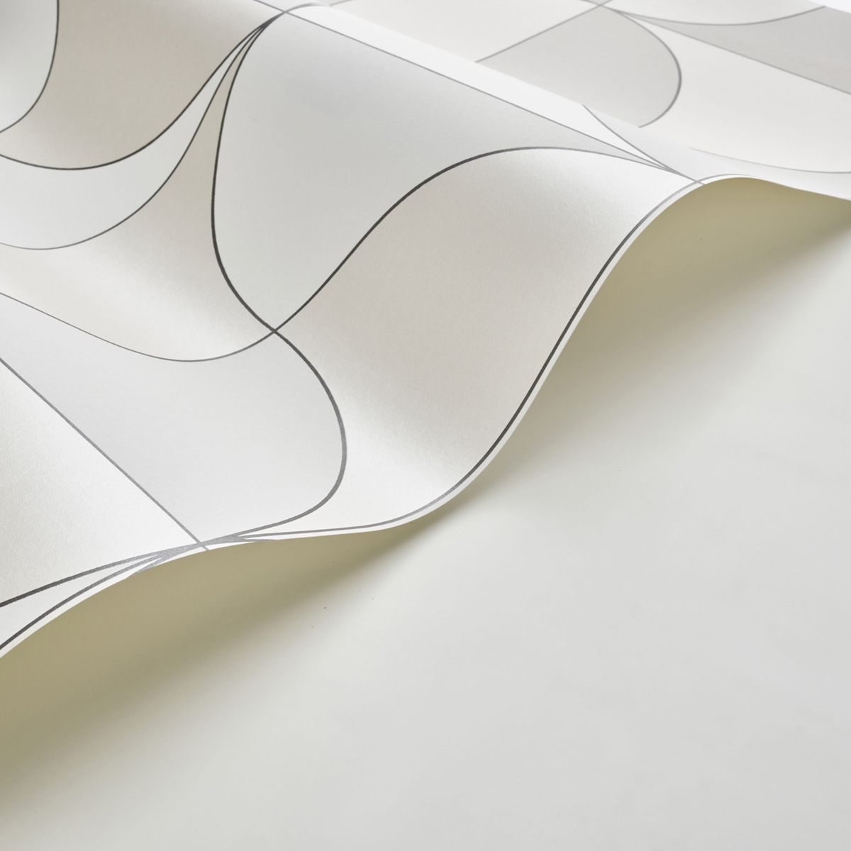 Papier peint Carré Virevolte Métallisé noir blanc nacré - Alchimie de Casadéco AMB4| Réf. ALMI89939041