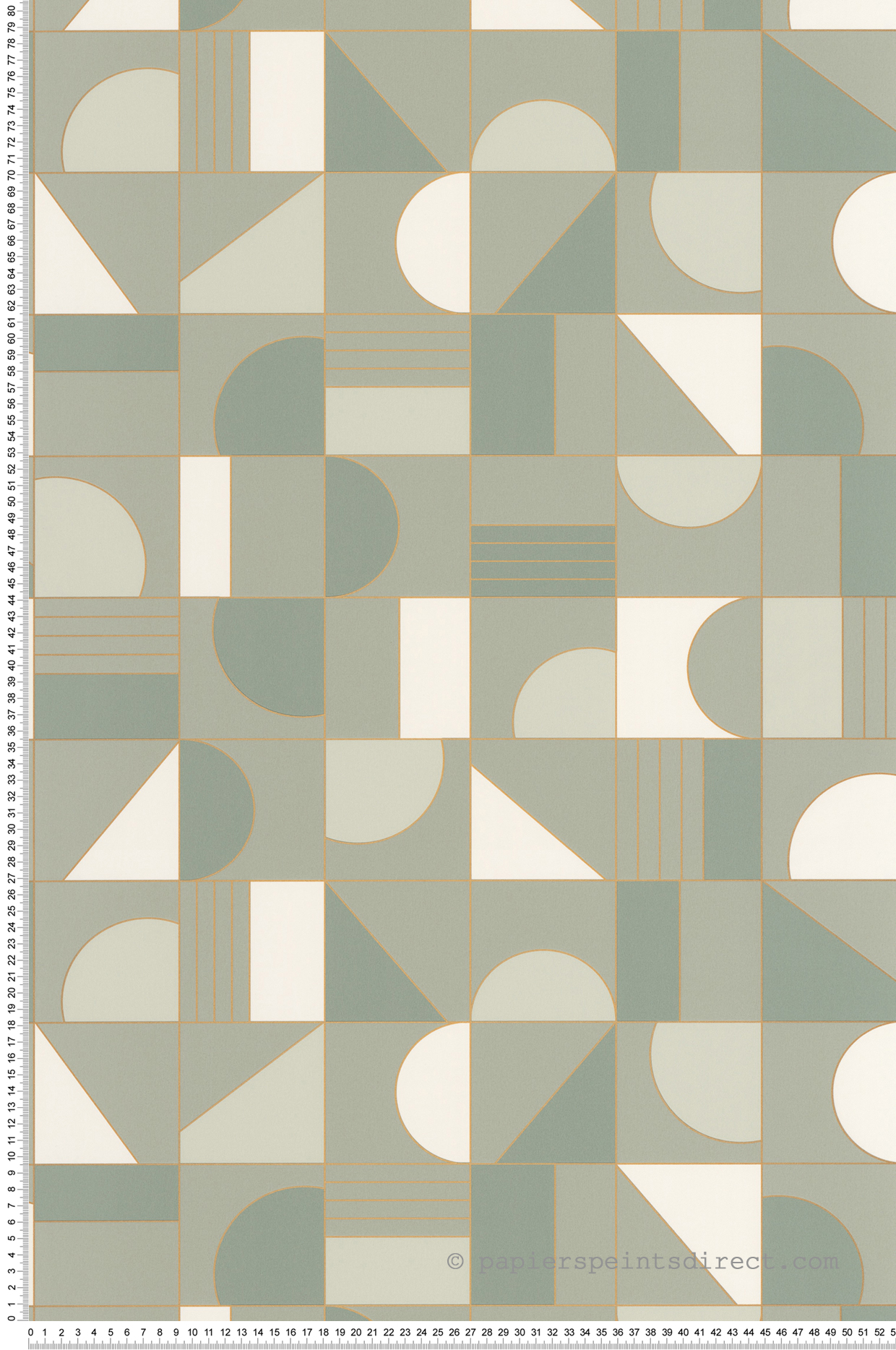 Papier peint Géométrique Puzzle vert amande - Labyrinth de Casélio | Réf. LBY102107024