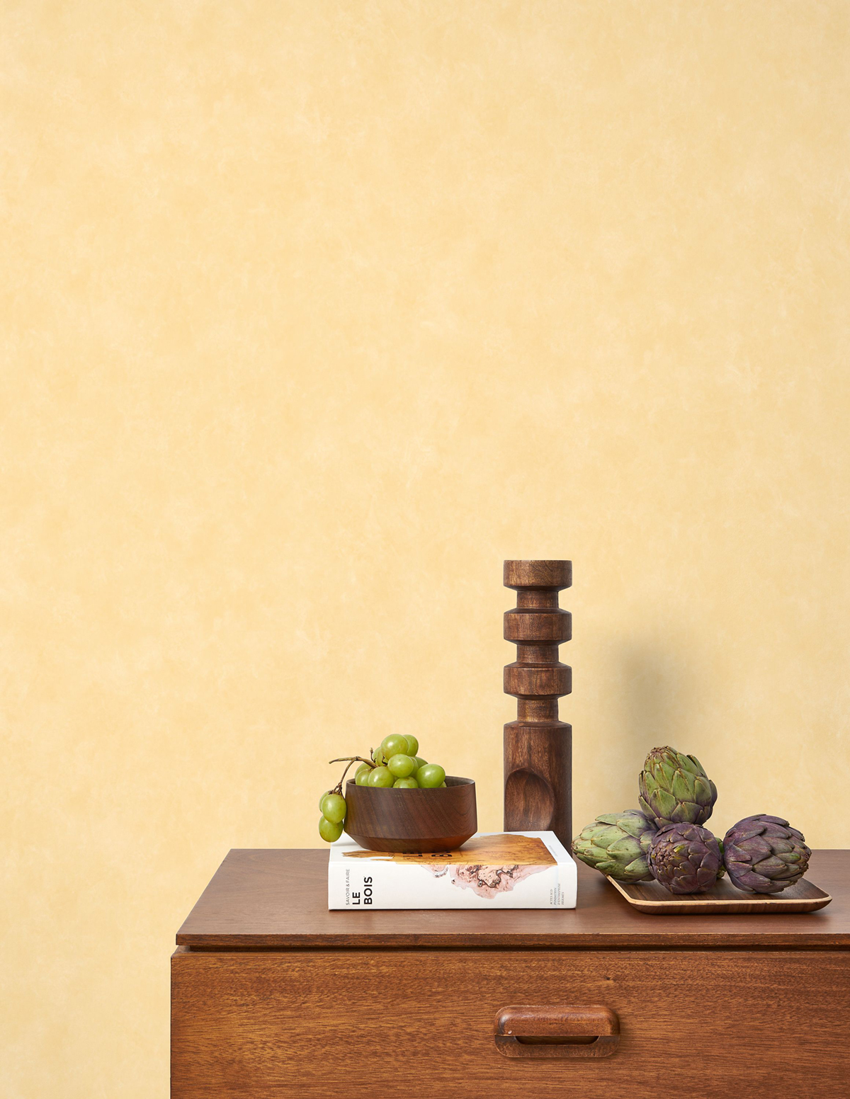 Papier peint Uni Buvard Vallauris jaune ocre - Echappée Belle de Casadéco | Réf. ECHA89852121