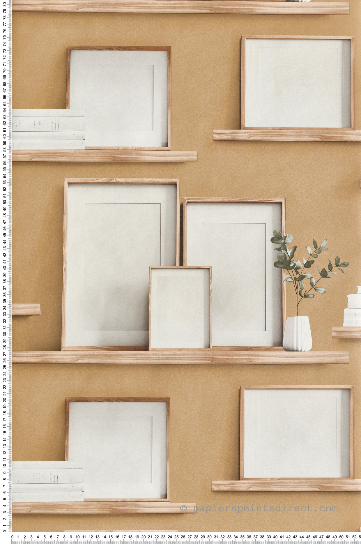 Papier Peint Étagère Cadre Photo camel - Illusion d'Ugépa | Réf. UGP-M89202