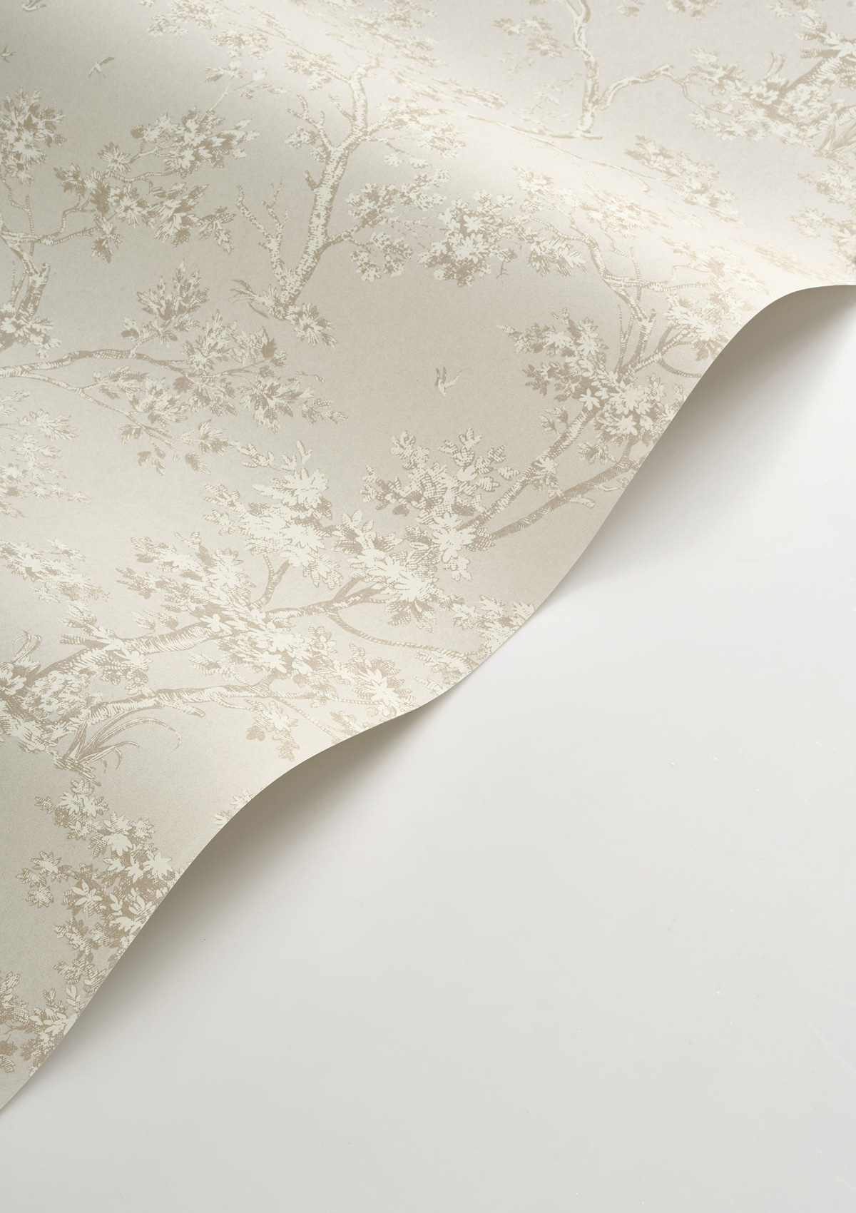 Papier peint Arbre grège - Les Belles Toiles De Jouy 2 de Casadéco VAGUE | Réf. BTJD81521101