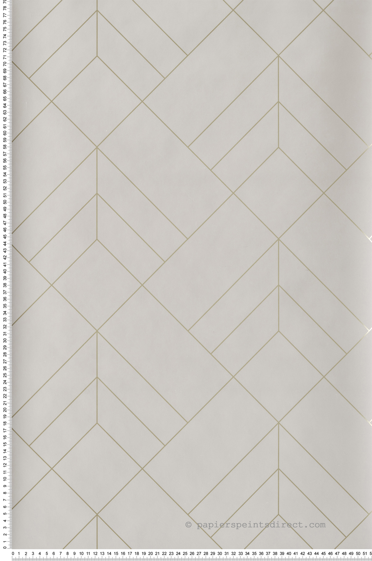 Papier peint Tracé Géométrique Sander beige doré - Delicatesse de Lutèce | Réf. LTC-FD26545
