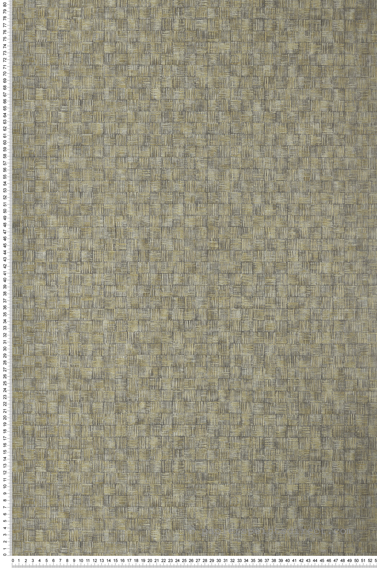 Papier peint Géométrique Damier vert et doré - Gingko de Casadéco | Réf. GINK86257333