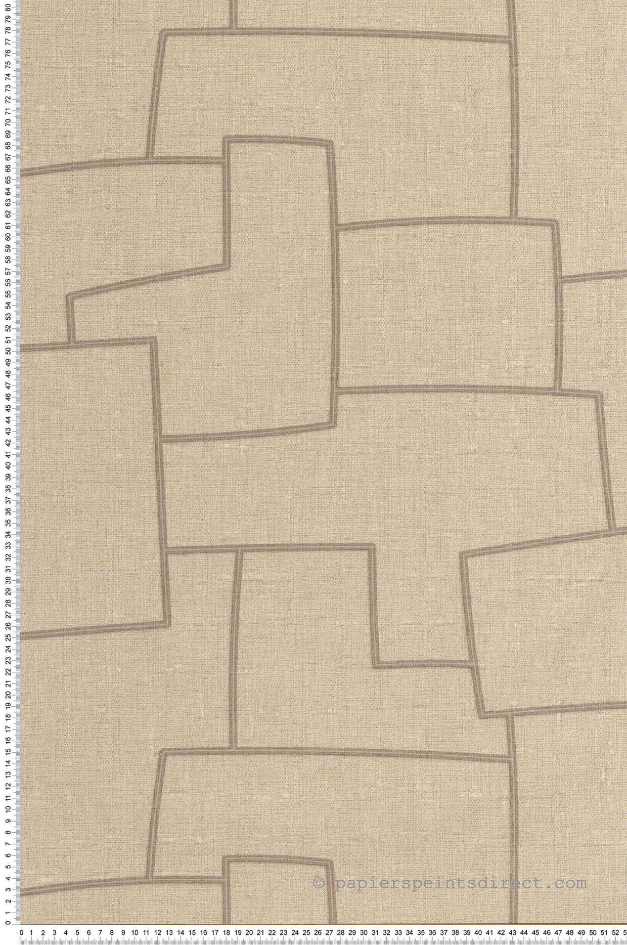 Papier peint Géométrie Lin Inca beige - Matera de Casadéco | Réf. MATA201121404