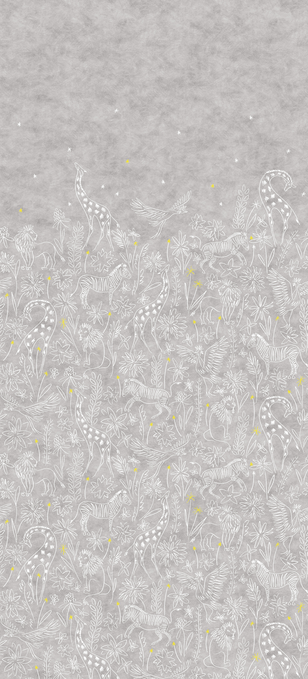 Papier peint panoramique Serengeti Gris - 3 lés 1/2/3 - Isidore Leroy