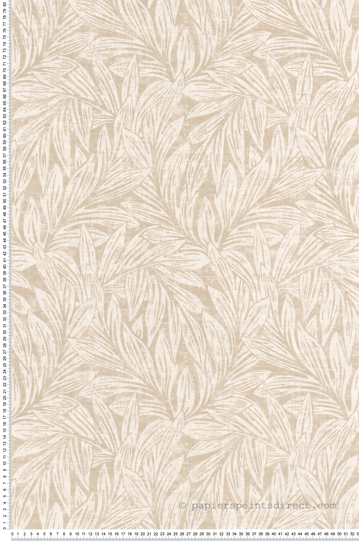 Papier peint Feuillage Danube beige - Vienne de Casadéco | Réf. VIEN87371212