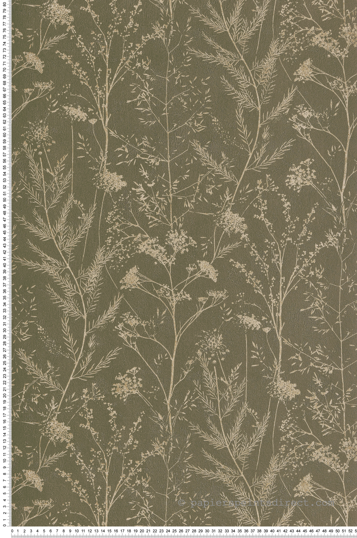 Papier peint Floral Prairie argile doré - Sentier des Dunes de Casadéco | Réf. SENT200957853