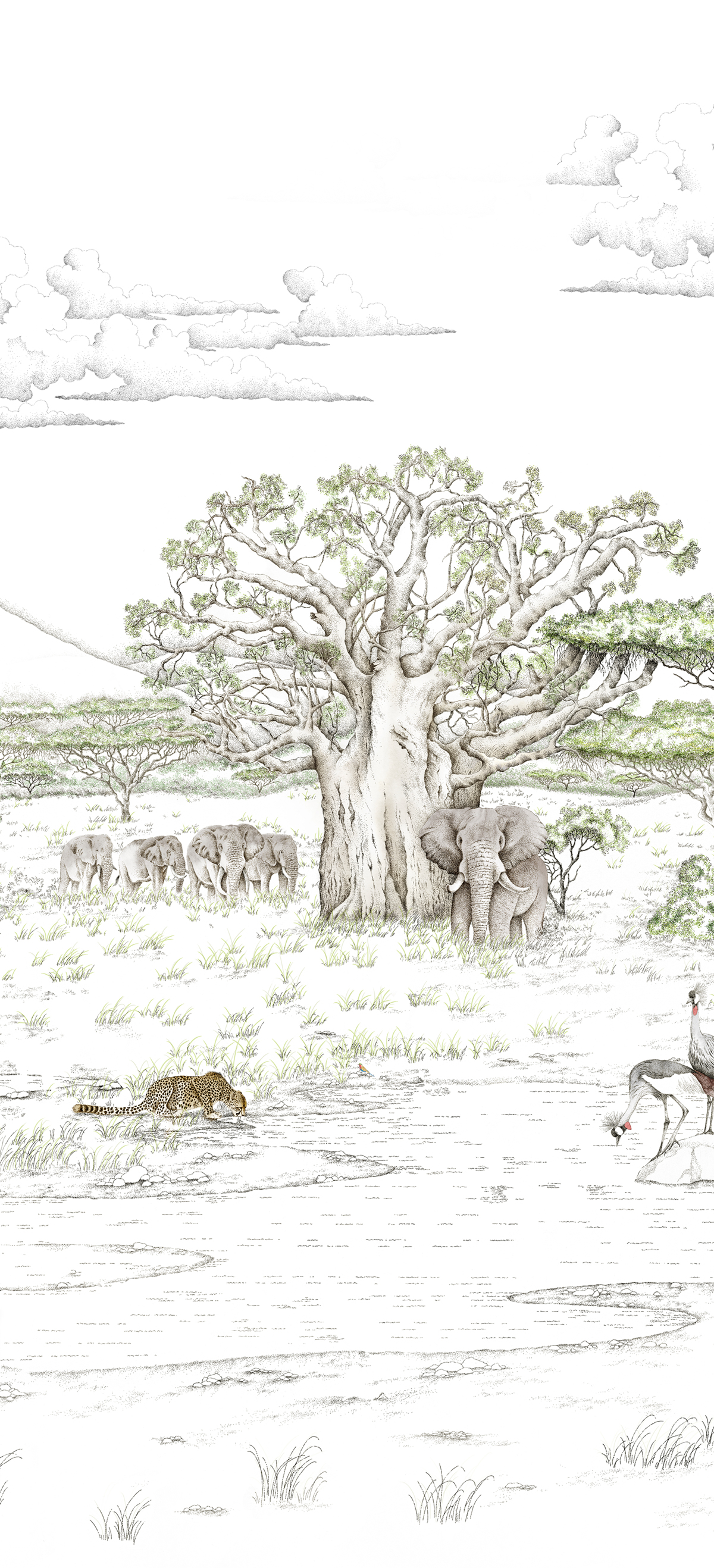 Papier peint panoramique Animaux Vallée du Rift Multico A - 1/2/3 - Isidore Leroy