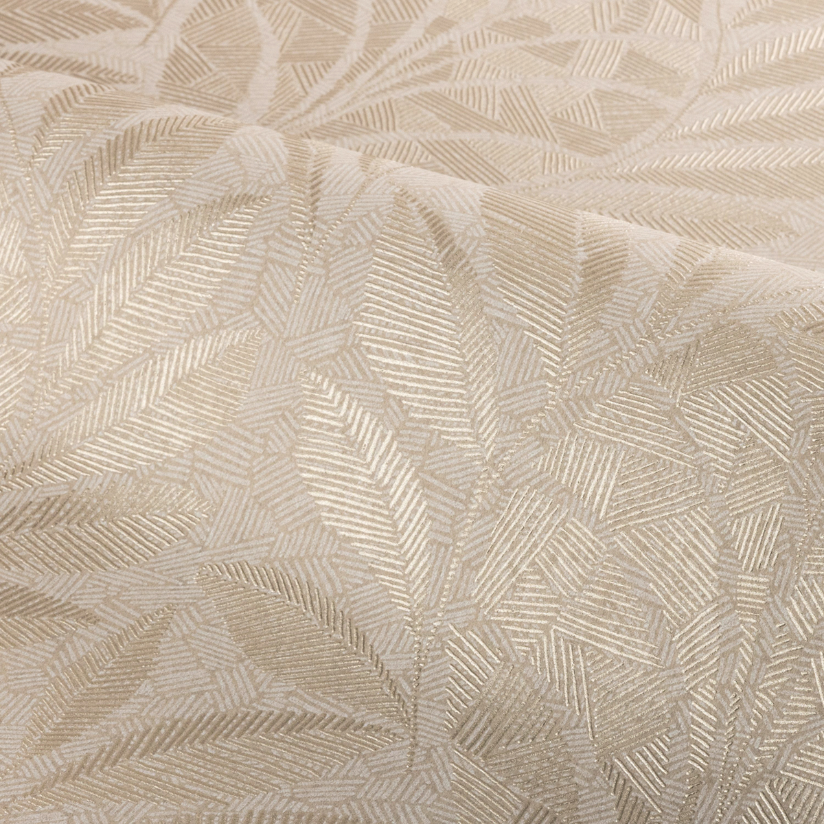 Papier peint Feuillage Tropical Gustav marron glacé nacré - Isadora de Casamance | Réf. CAS-A74772650