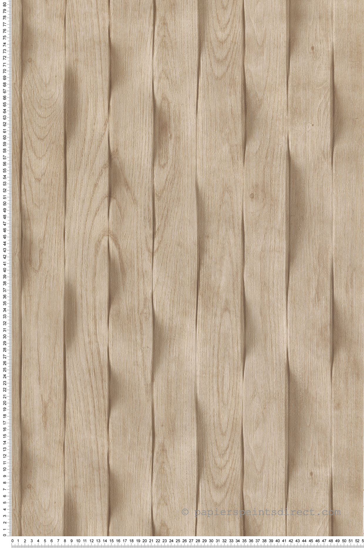 Papier peint Lames Ondulées Bois beige - Brut d'Ugépa | Réf. UGP-M75617