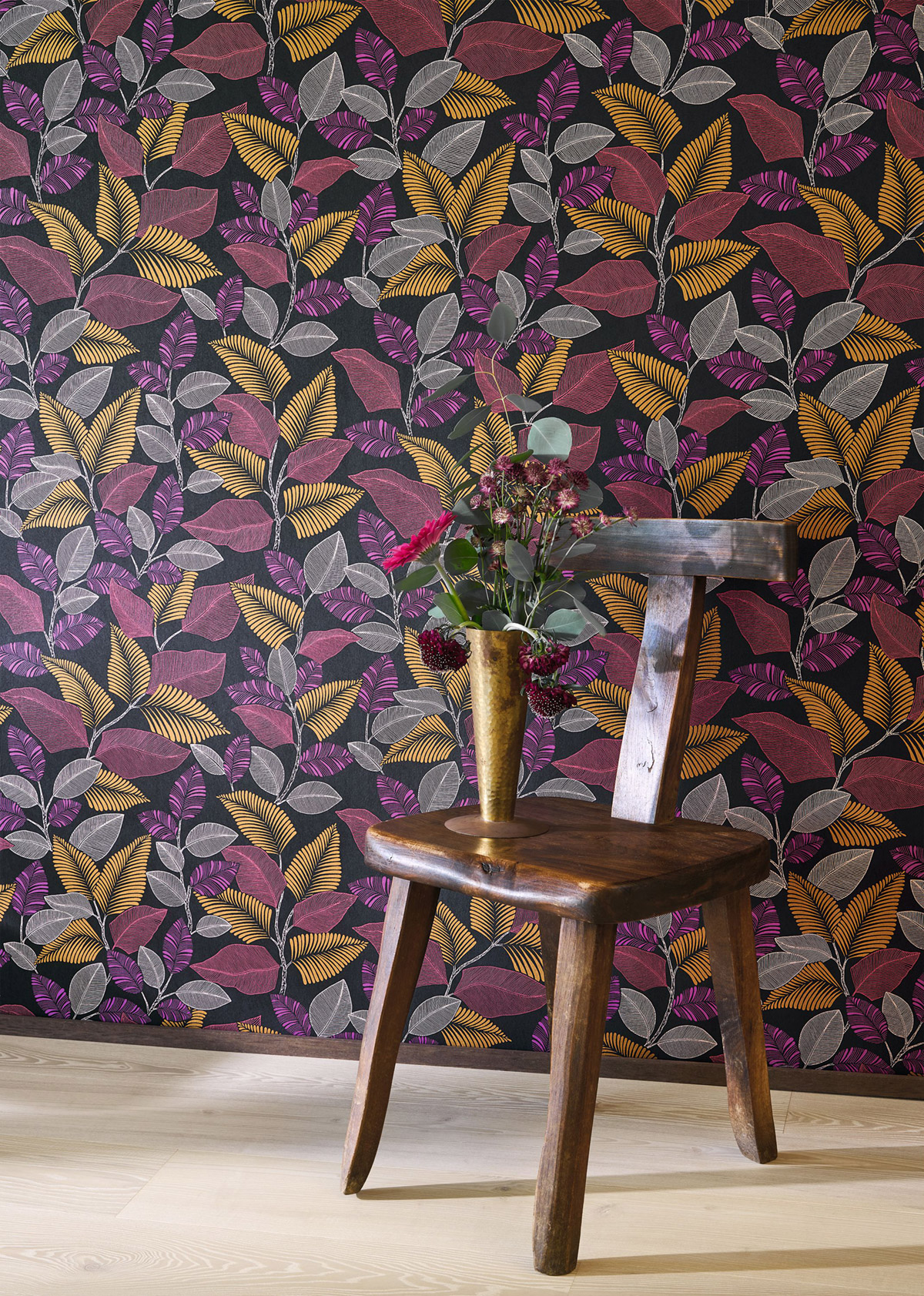 Papier peint Feuillage Paraty fuchsia - Rio de Casadéco AMB2| Réf. RIOC201804522