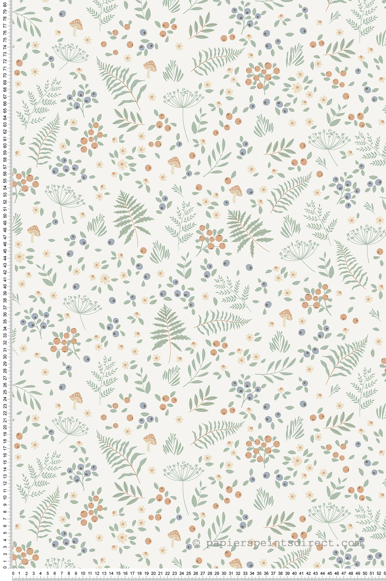 Papier peint Cueillette Forêt Fleur bleu - Sweet Dreams d'Ugépa | Réf. UGP-N06601