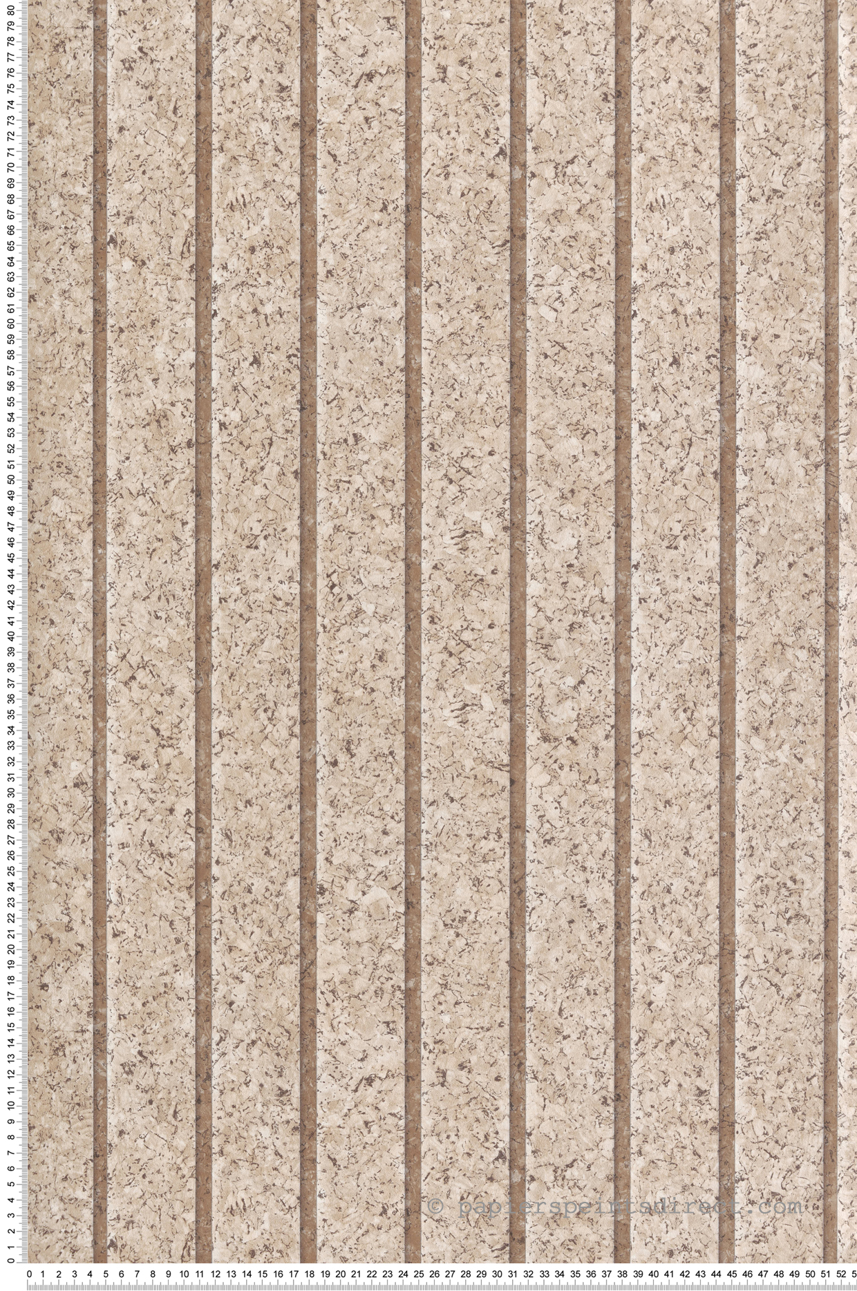 Papier peint Tasseau Liège Vertical écru - Brut d'Ugépa | Réf. UGP-M75307