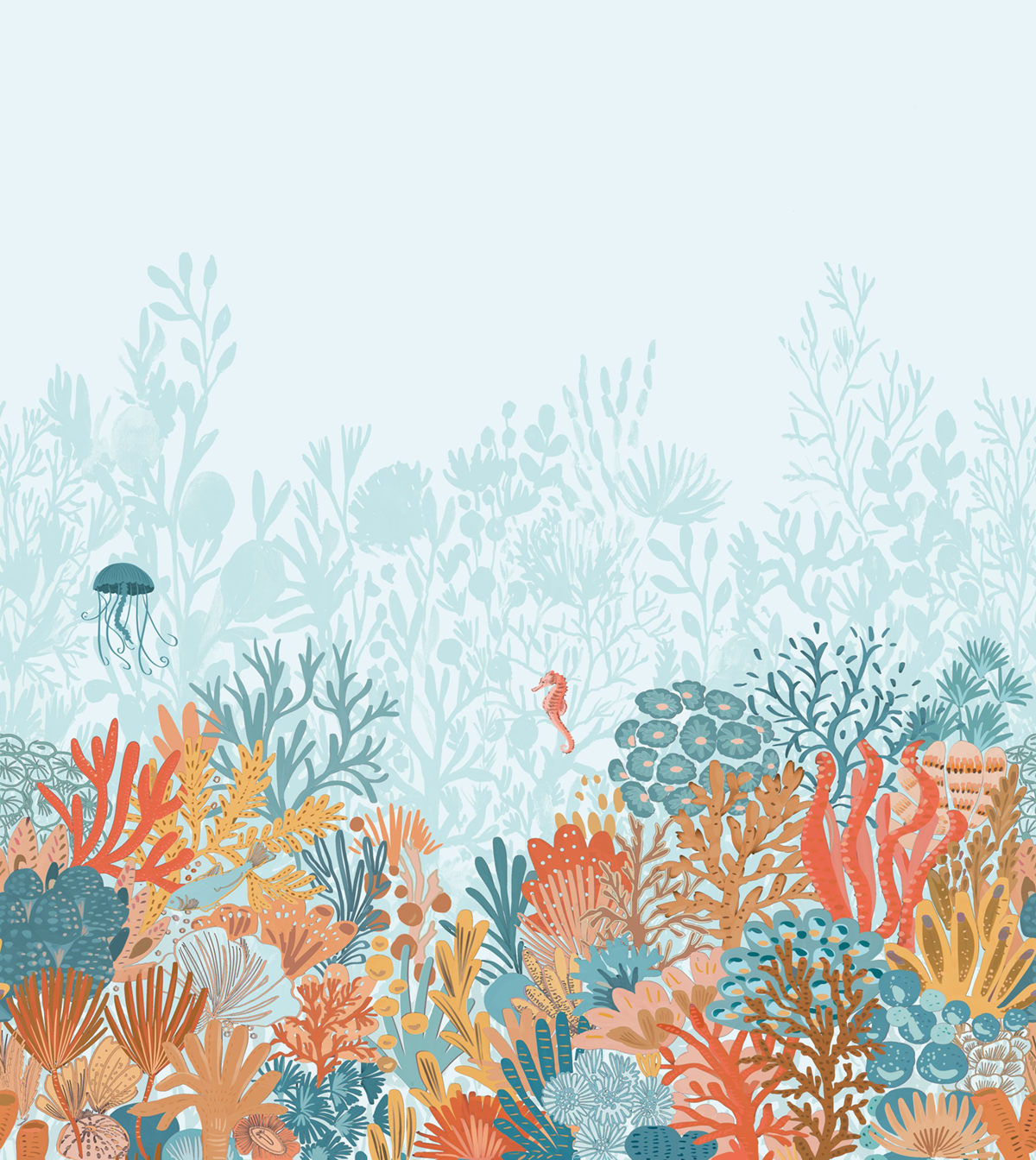 Papier peint panoramique Marin Magic Seafloor bleu ciel M 250X280 - Pimp My Wall de Casélio | Réf. PMW104906001