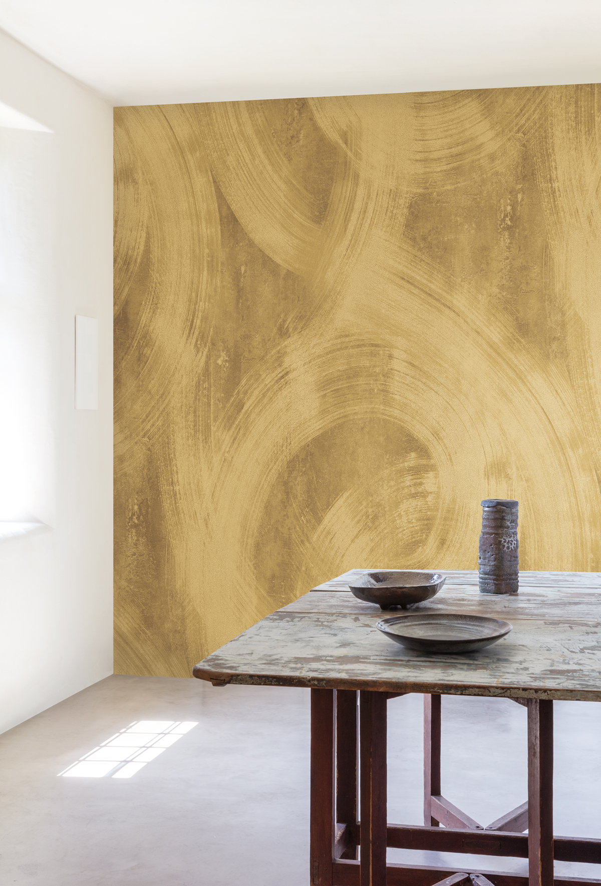 Papier peint panoramique Cercles Contemporain Charly cumin - B H260 - Wall Designs IV de Masureel | Réf. MAS-DG4CHA1022-260