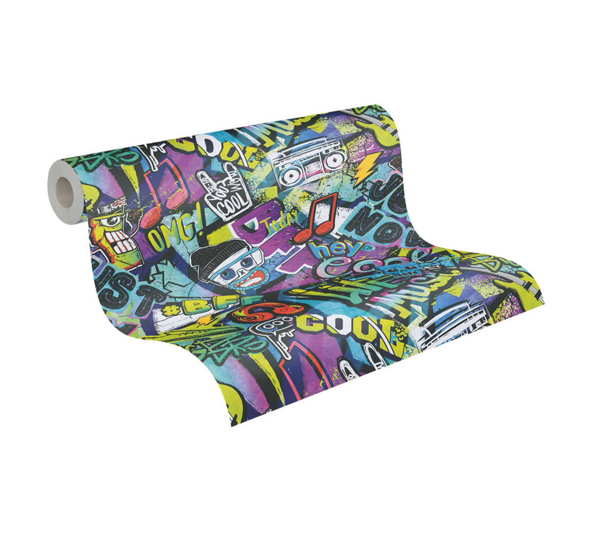 Papier peint Graffiti Street Art multicolore - Lilly & Luis d'A.S. Création AMB8 | Réf. AS-771421