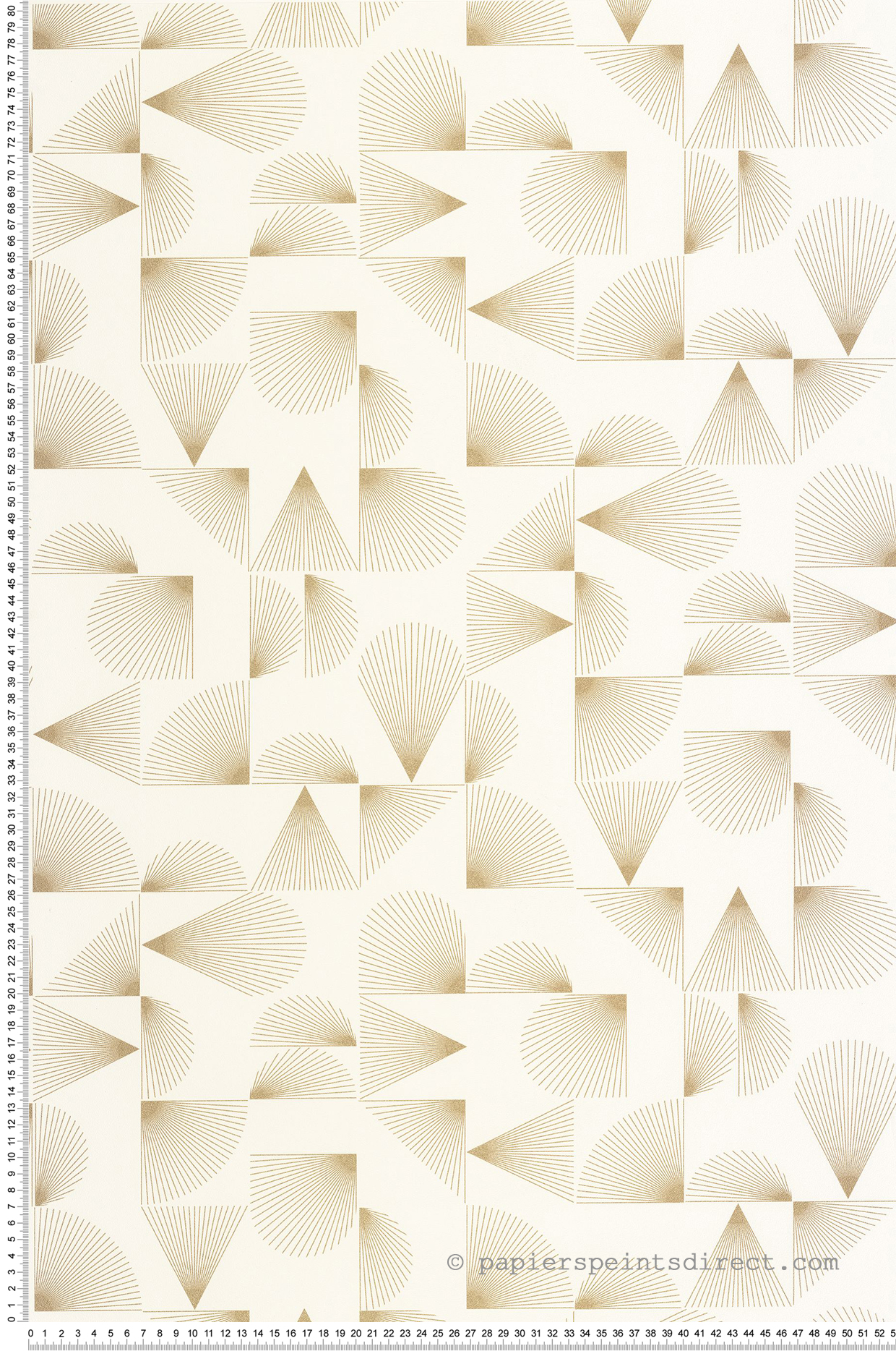 Papier peint Rayonnement Contour blanc doré - Outlines de Casélio | Réf. OTLS105030235