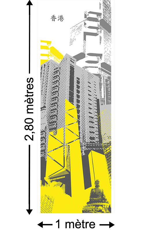 Hongkong- Papier peint lé unique