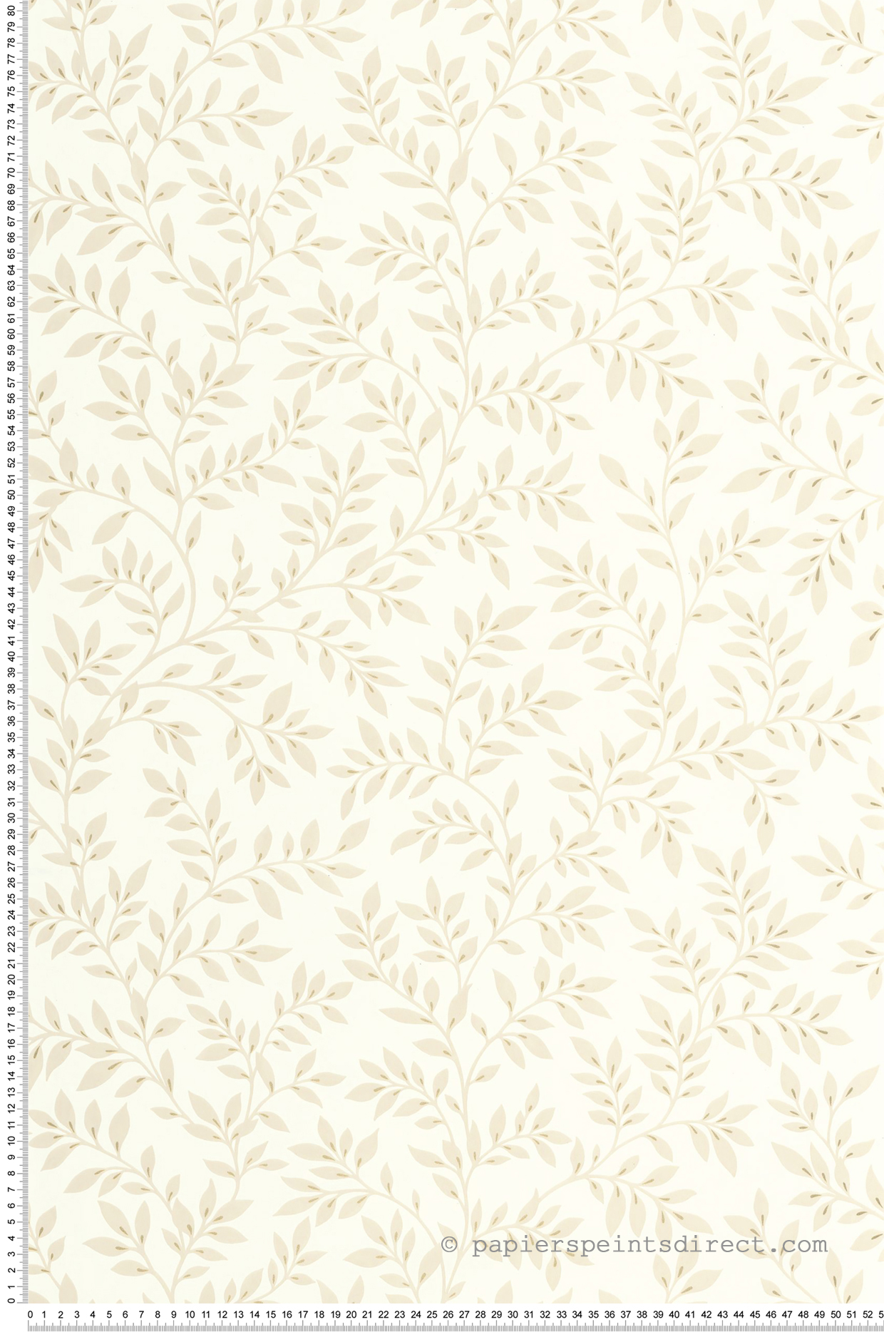 Papier peint Feuillu Floria beige doré - Blue Shades de Casélio | Réf. BLS107471000
