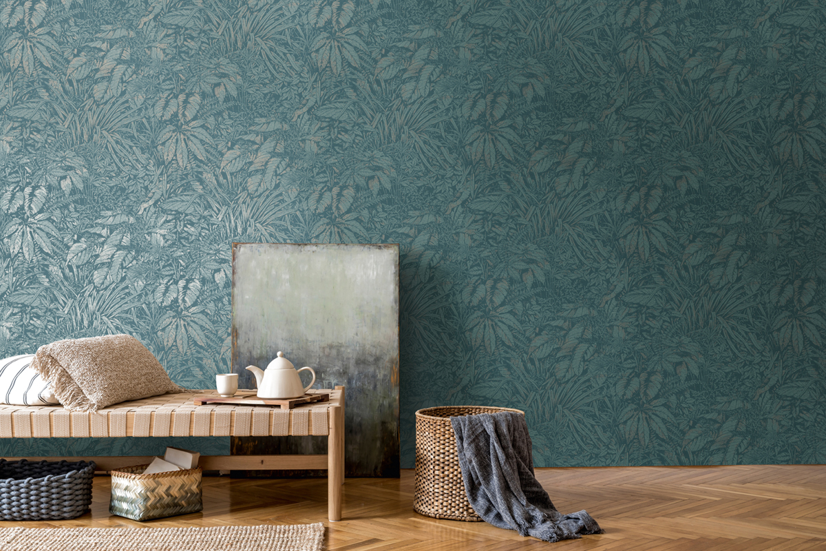 Papier peint Feuillage Discret Nature beige sable - Smart Surfaces d'A.S. Création AMB3| Réf. AS-395603