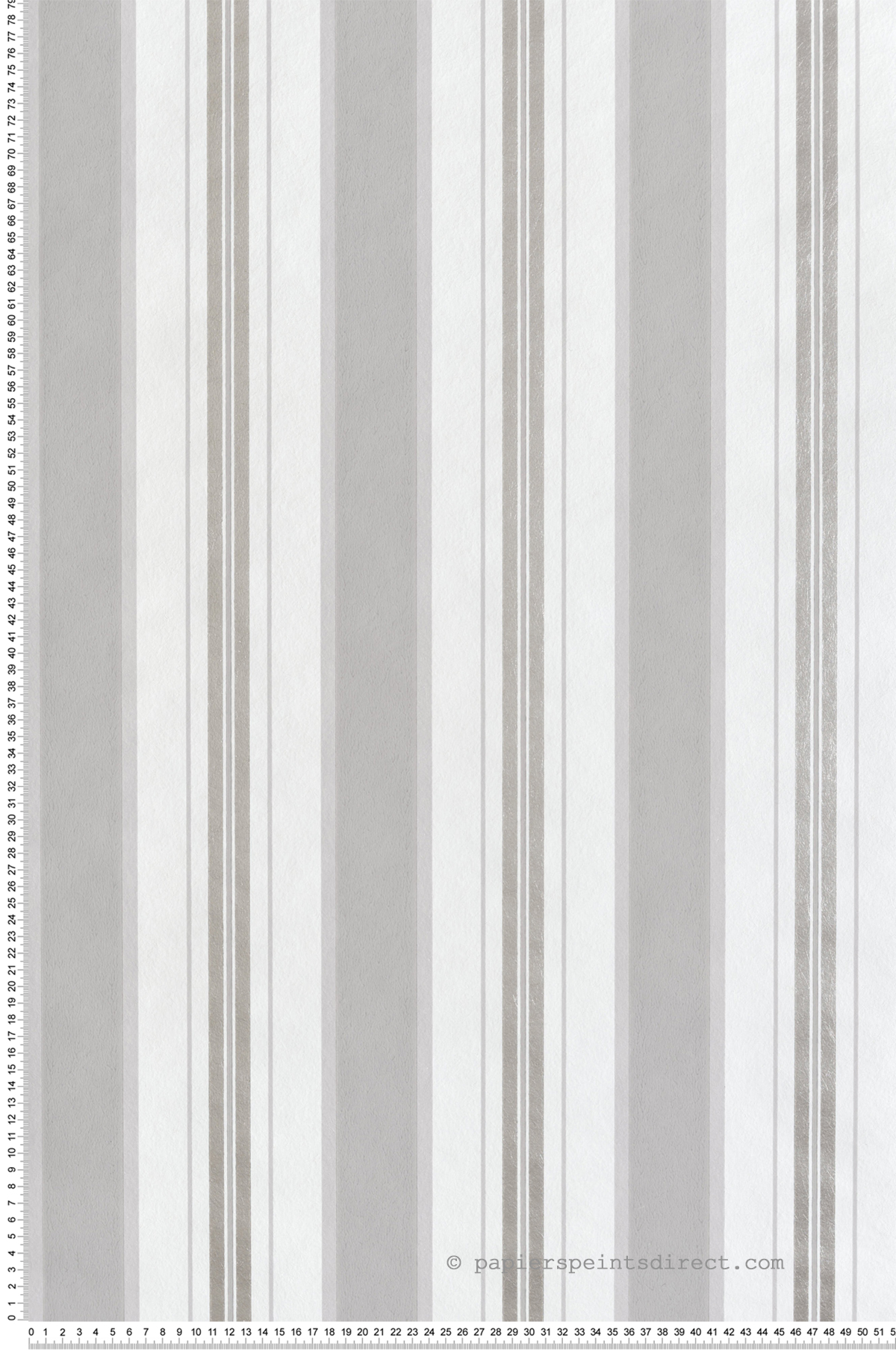 Papier peint Rayure Vintage Peruzzi gris argenté - Alberti d'Osborne & Little | Réf. OSB-W7982-07
