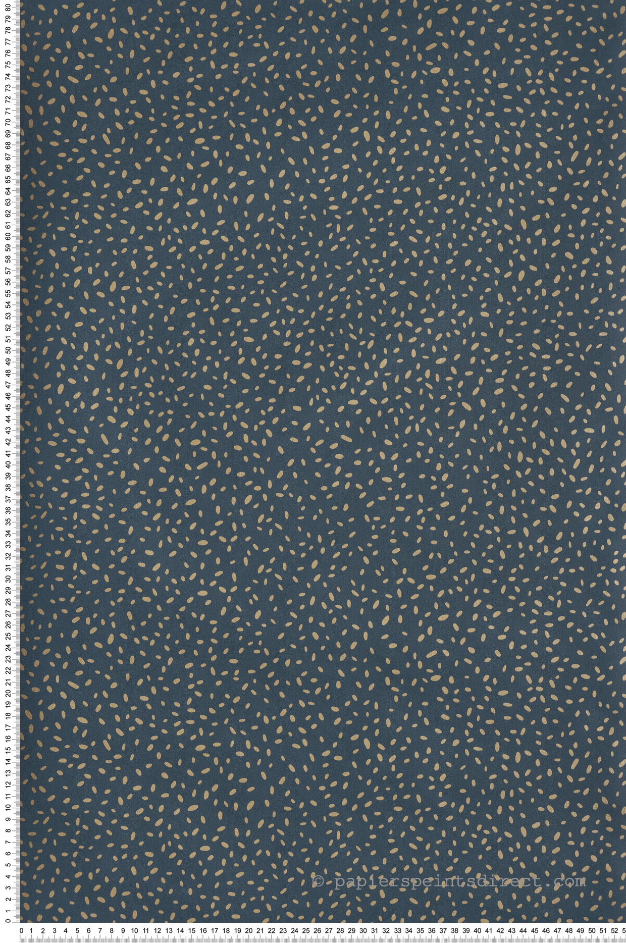 Papier peint Pois Ines bleu nuit doré - Essentiel de Casélio | Réf. ETL103136129