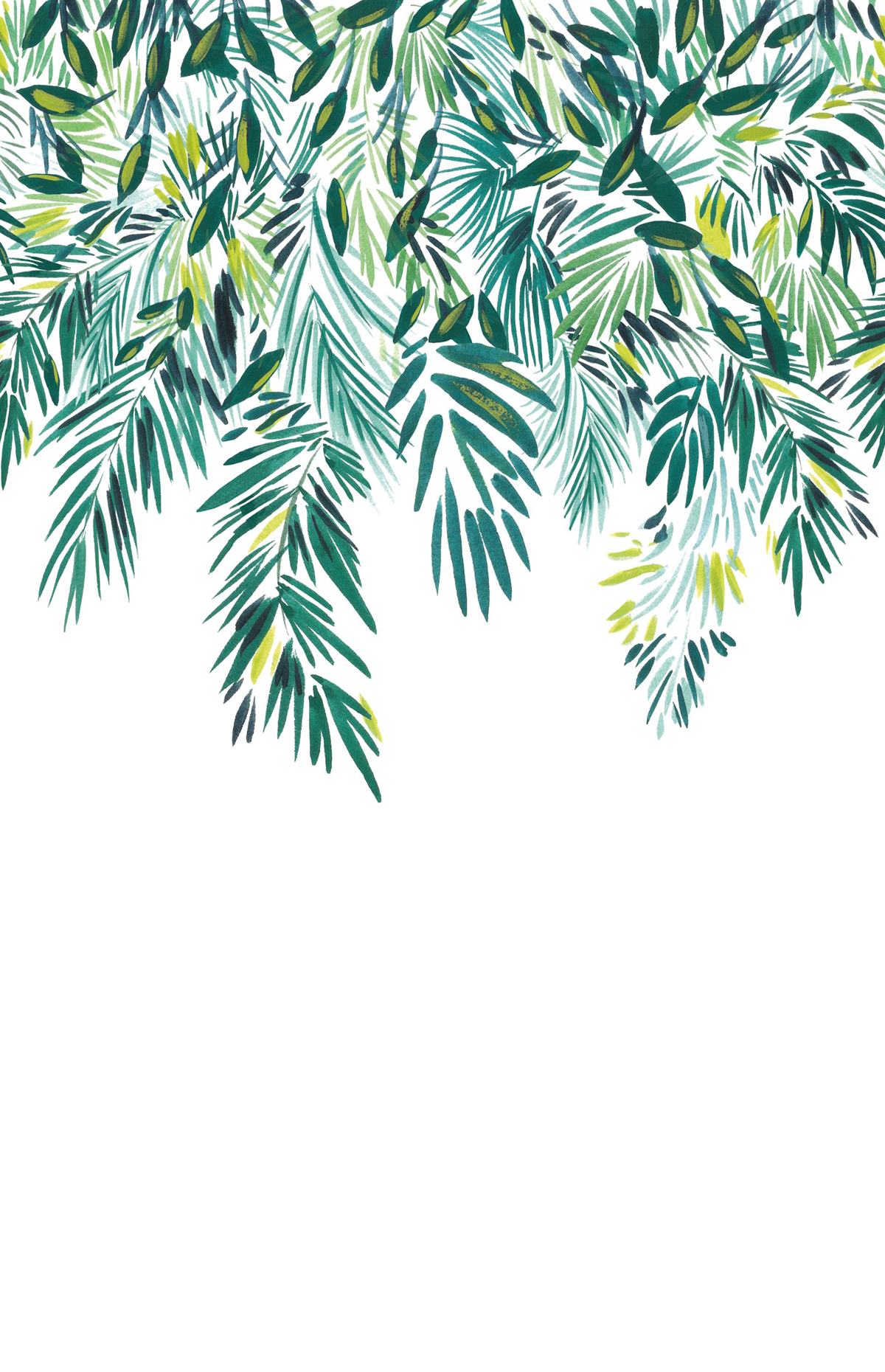 Papier peint panoramique Palmes Greenmood vert L 200X310 - Pimp My Wall de Casélio | Réf. PMW104687004