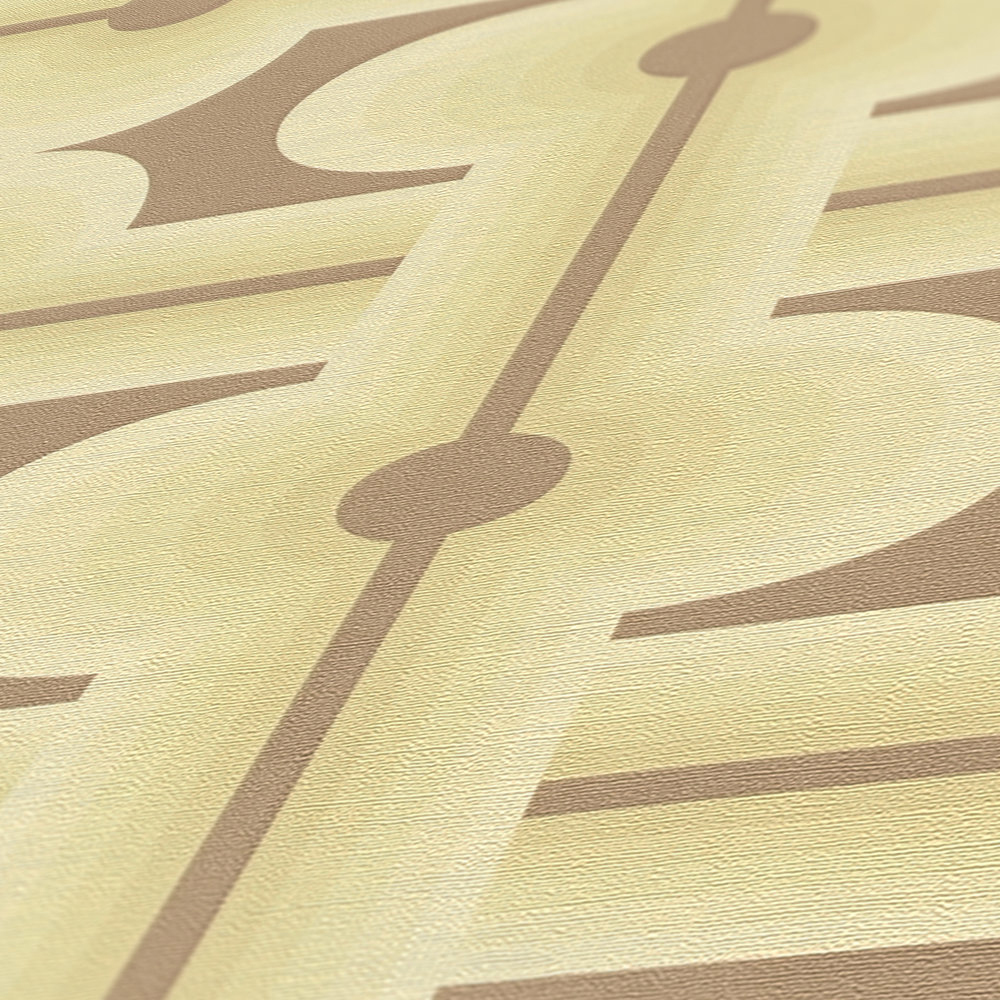 Papier peint Années 70 Graphique vert marron - Retro Chic d'A.S. Création AMB4 | Réf. AS-395333