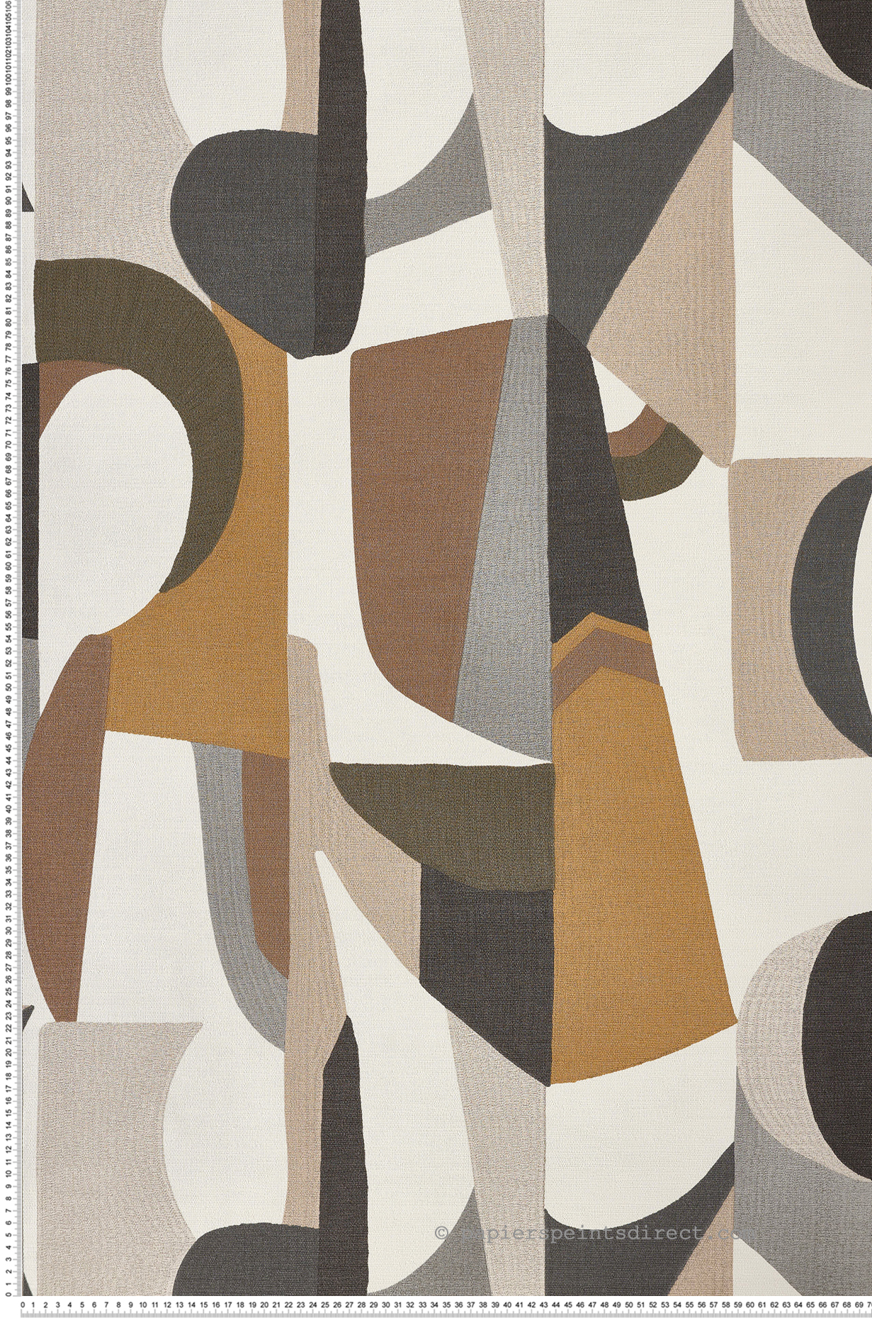 Papier peint Géométrique Abstrait noir et blanc - L'Atelier de Casamance | Réf. CAS-75460100