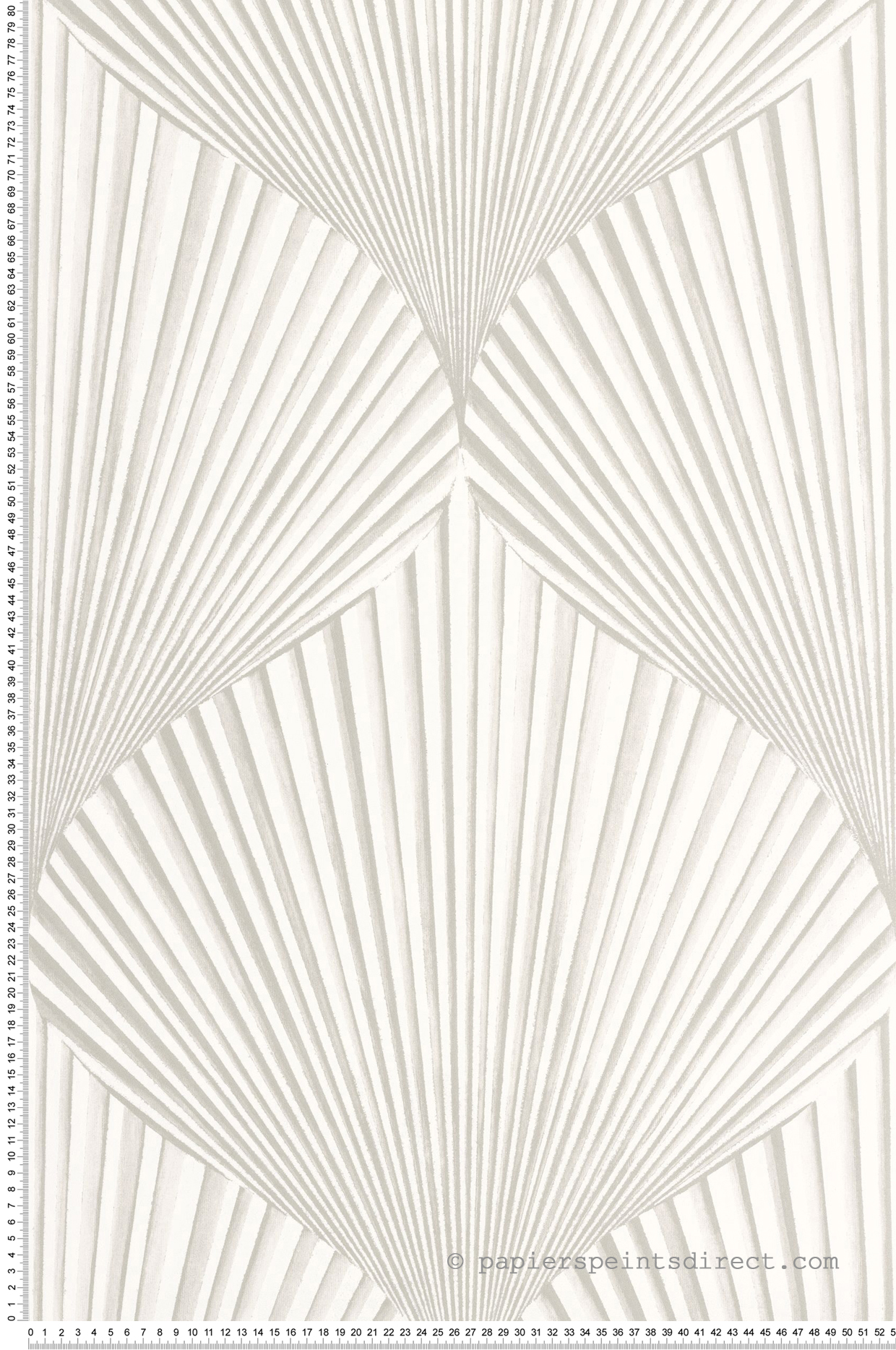 Papier peint Feuille Coquillage Semiramis blanc gris - Babylone de Casadéco | Réf. BBLN89760211