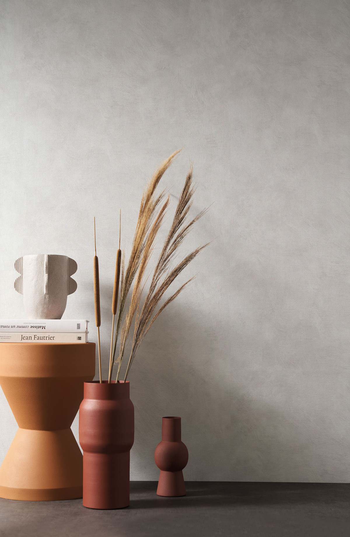 Papier peint Faux Uni Tissage gris argent - L'Atelier de Casamance | Réf. CAS-75491834