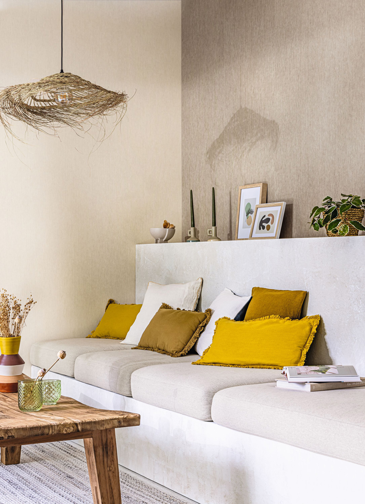 Papier peint Sisal Fibre grège - Borneo de Casélio | Réf. BORN106011500