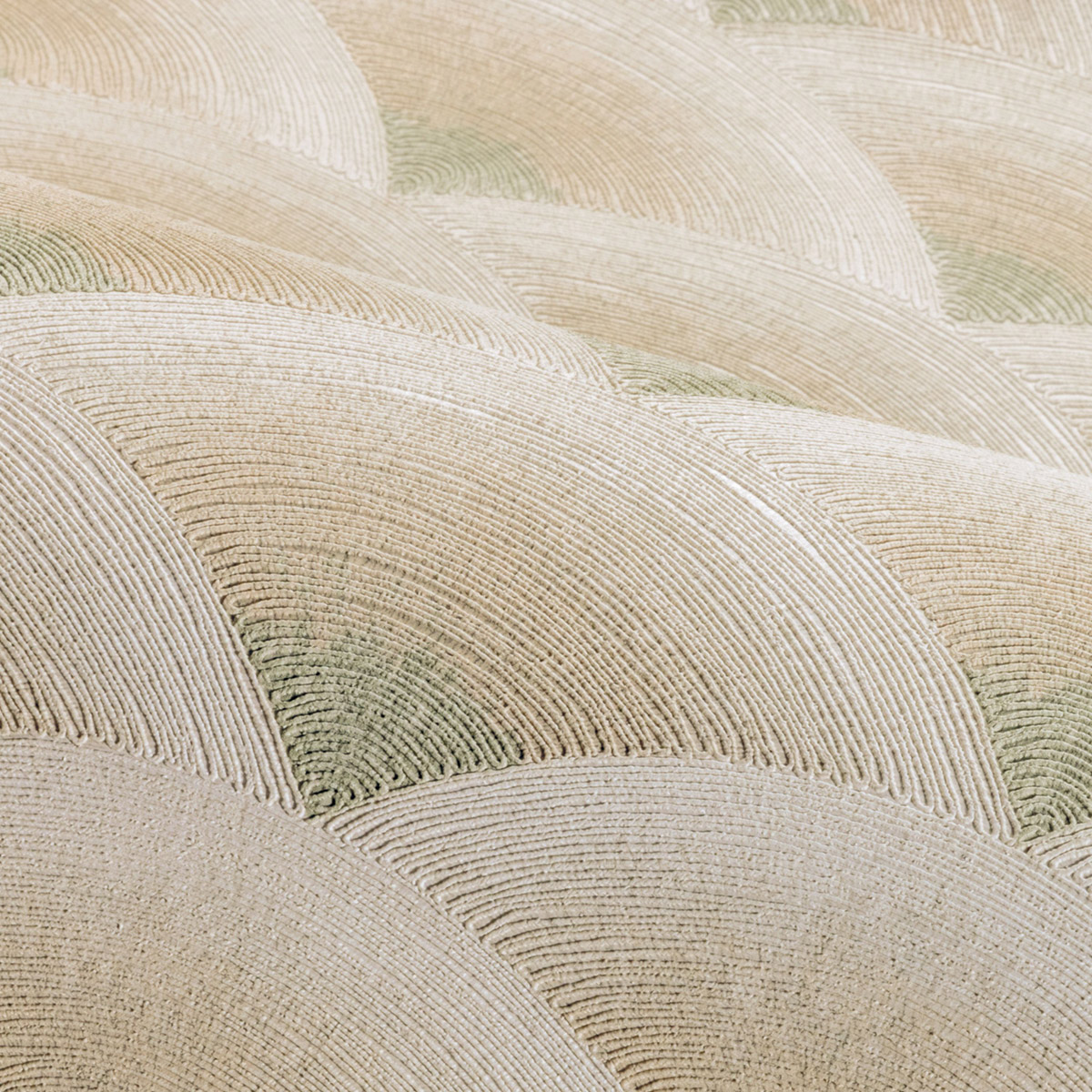 Papier peint Eventail Nami sable eucalyptus - Légendes de Casamance ZOOM | Réf. CAS-70091018
