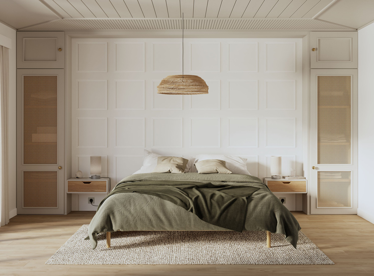 Papier peint Moulure Haussmannienne blanc - Moulures & Co de Casadéco | Réf. MOCO201380800