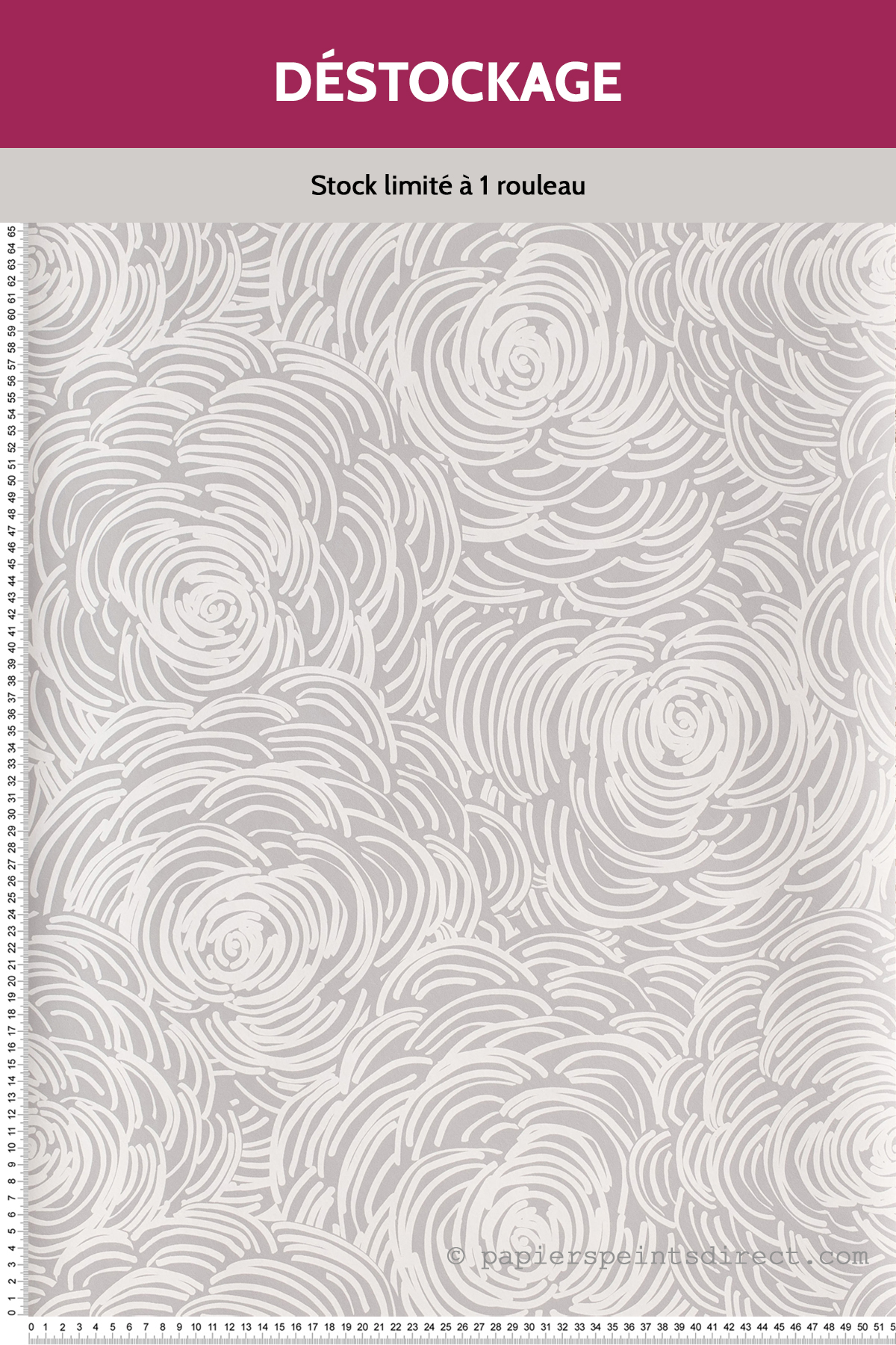Papier Peint Destockage - Célestial gris